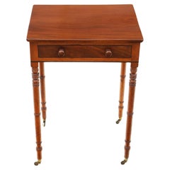 Antique very fine quality small 19th Century mahogany writing side table desk