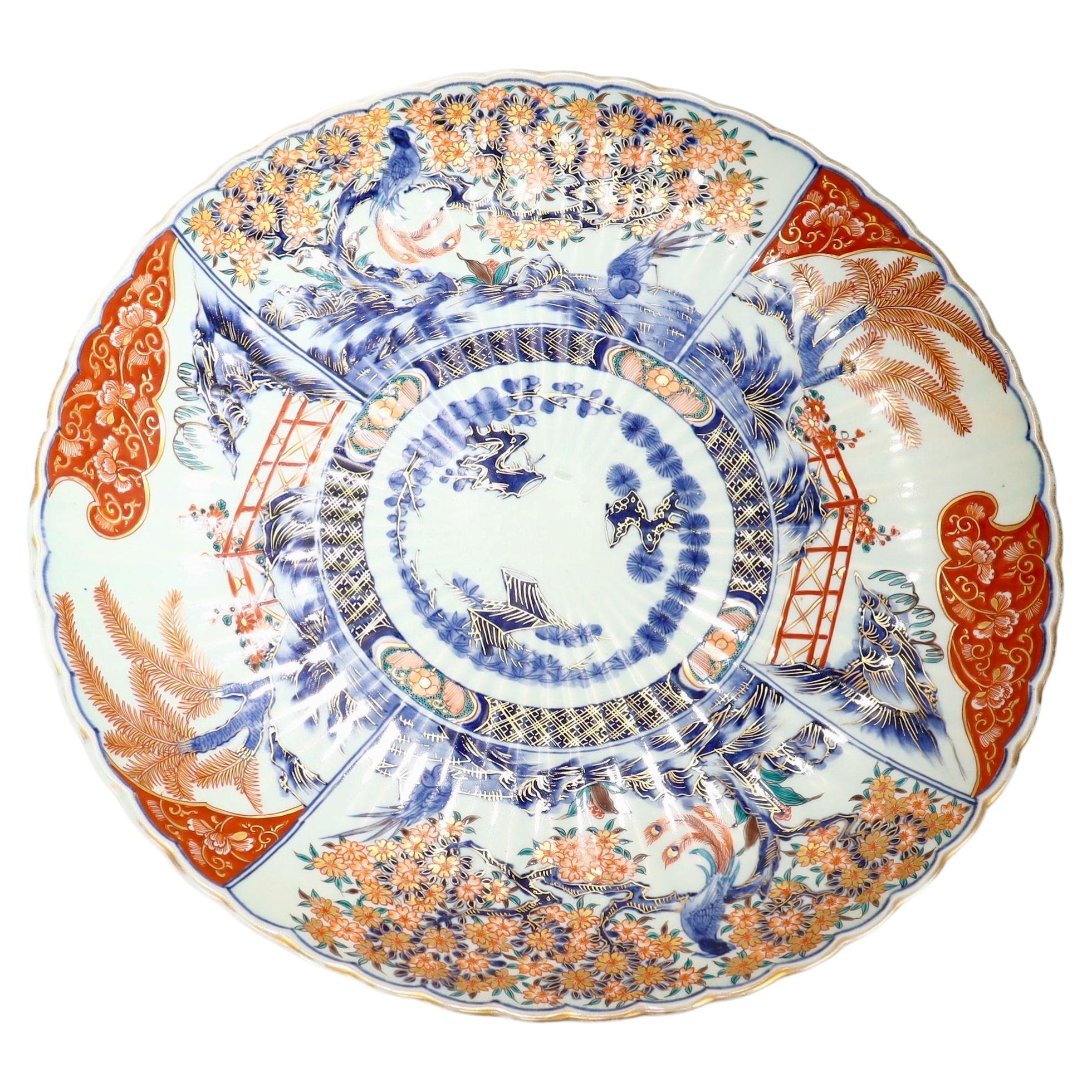 Antique Very Large 18" Japanese Imari Charger or Platter
