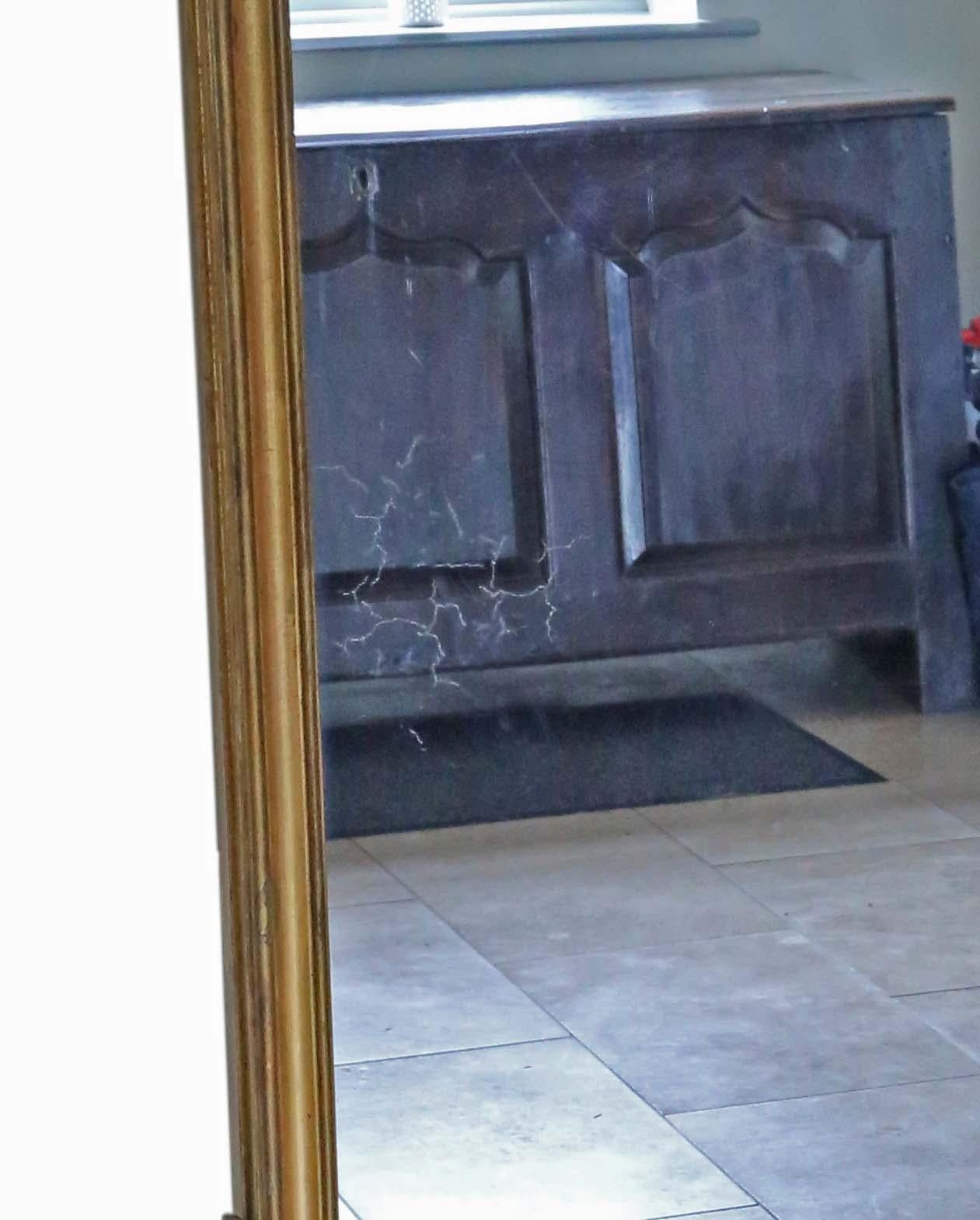 Antique Very Large 19th Century Gilt Floor Overmantle Wall Mirror Quality For Sale 2