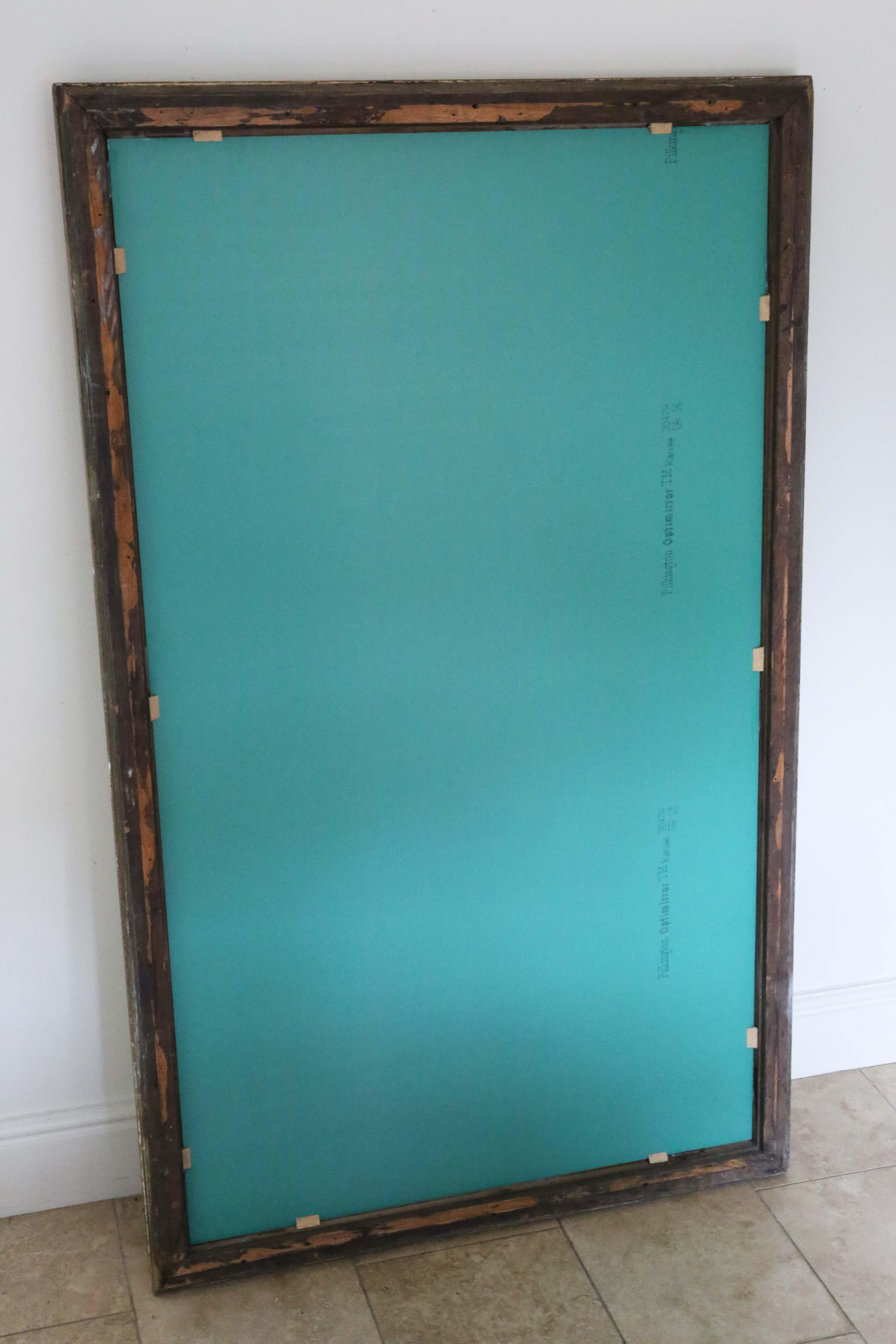 Antique very large distressed overmantle wall mirror 19th Century For Sale 3