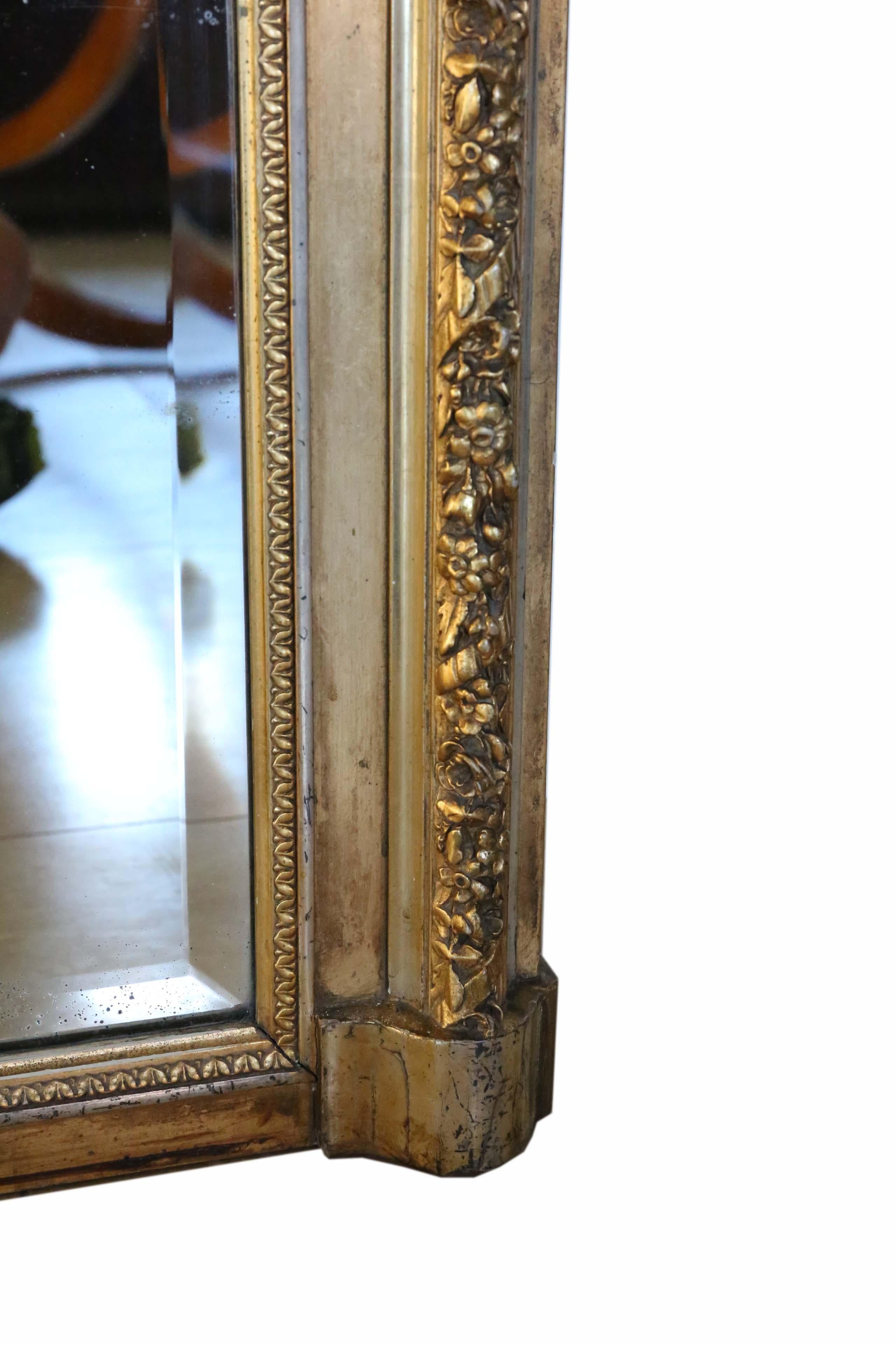 Antique Very Large Fine Quality 19th Century Full Height Gilt Wall Mirror  4