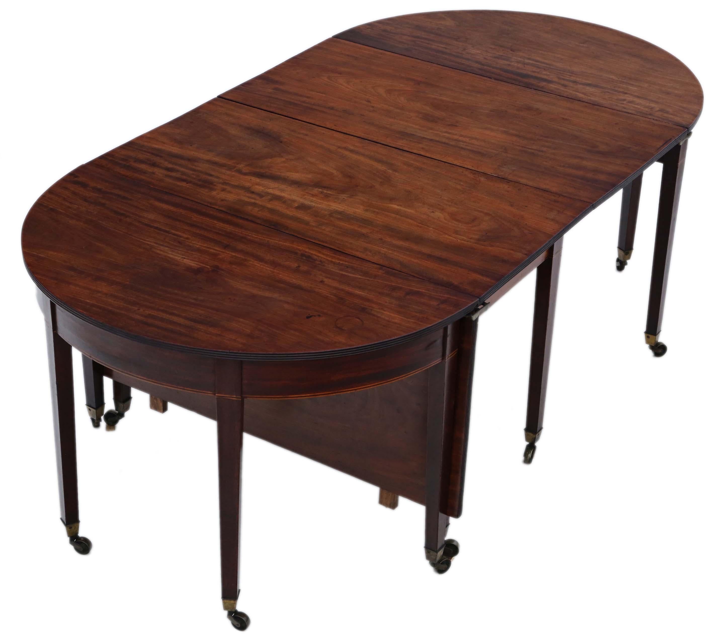 Early 19th Century Antique Very Large Fine Quality ~9' Cuban Mahogany Extending Dining Table