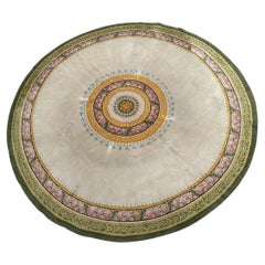 Bobyrug’s Retro very large french round savonnerie rug 