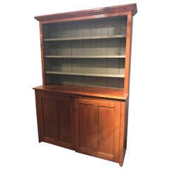 Used Very Large Pine and Poplar China Cabinet Hutch
