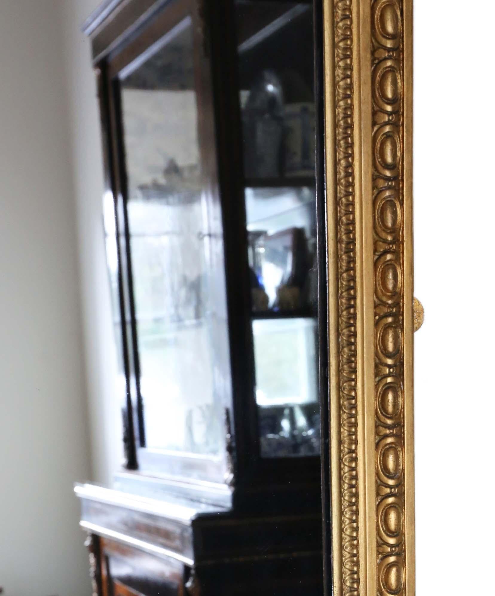 Antique Very Large Quality Gilt Overmantle Wall Mirror, 19th Century 1