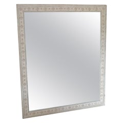 Antique very large quality painted floor wall overmantle mirror C1920