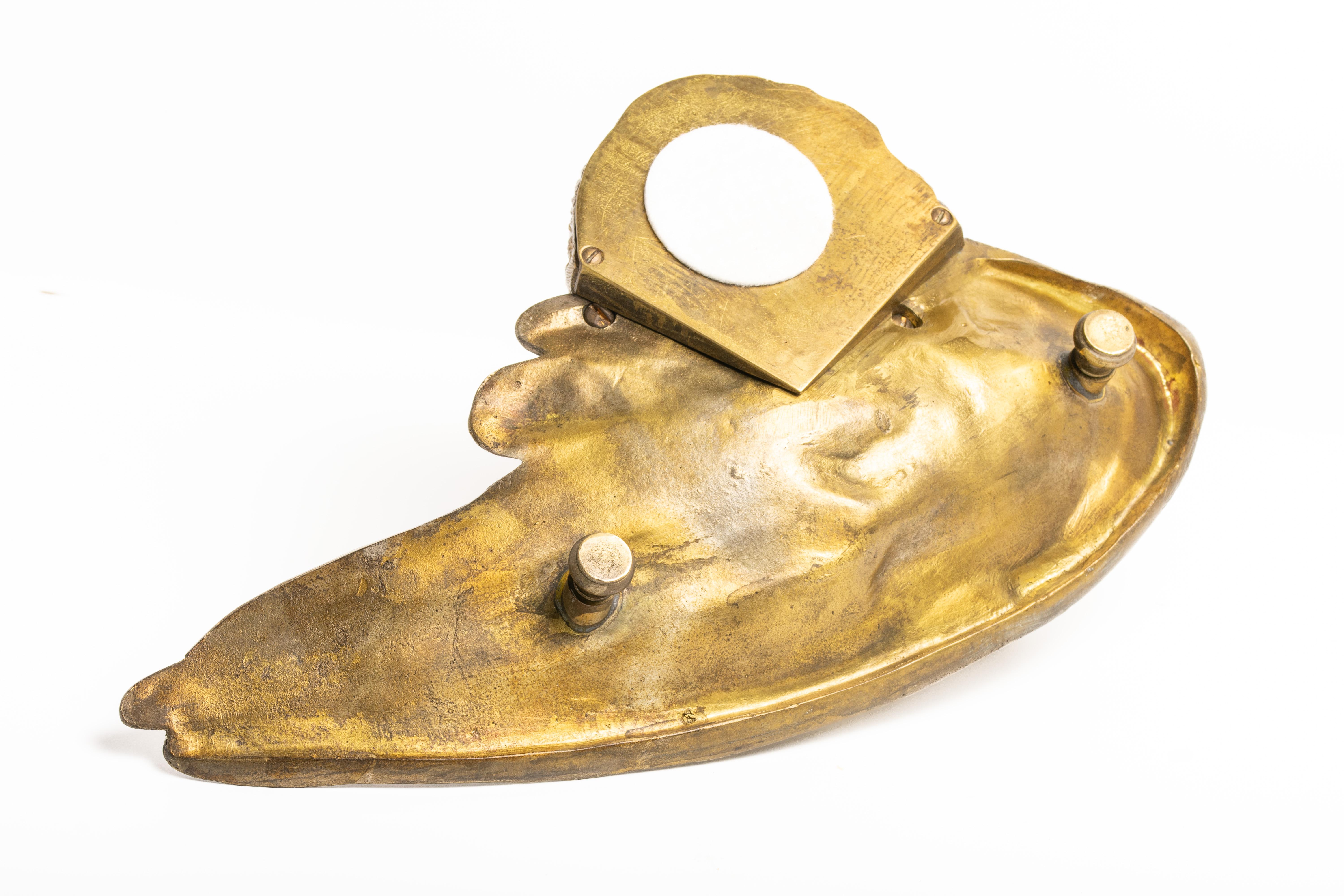 Antikes französisches vergoldetes Metall-Adler-Tintenfass 8