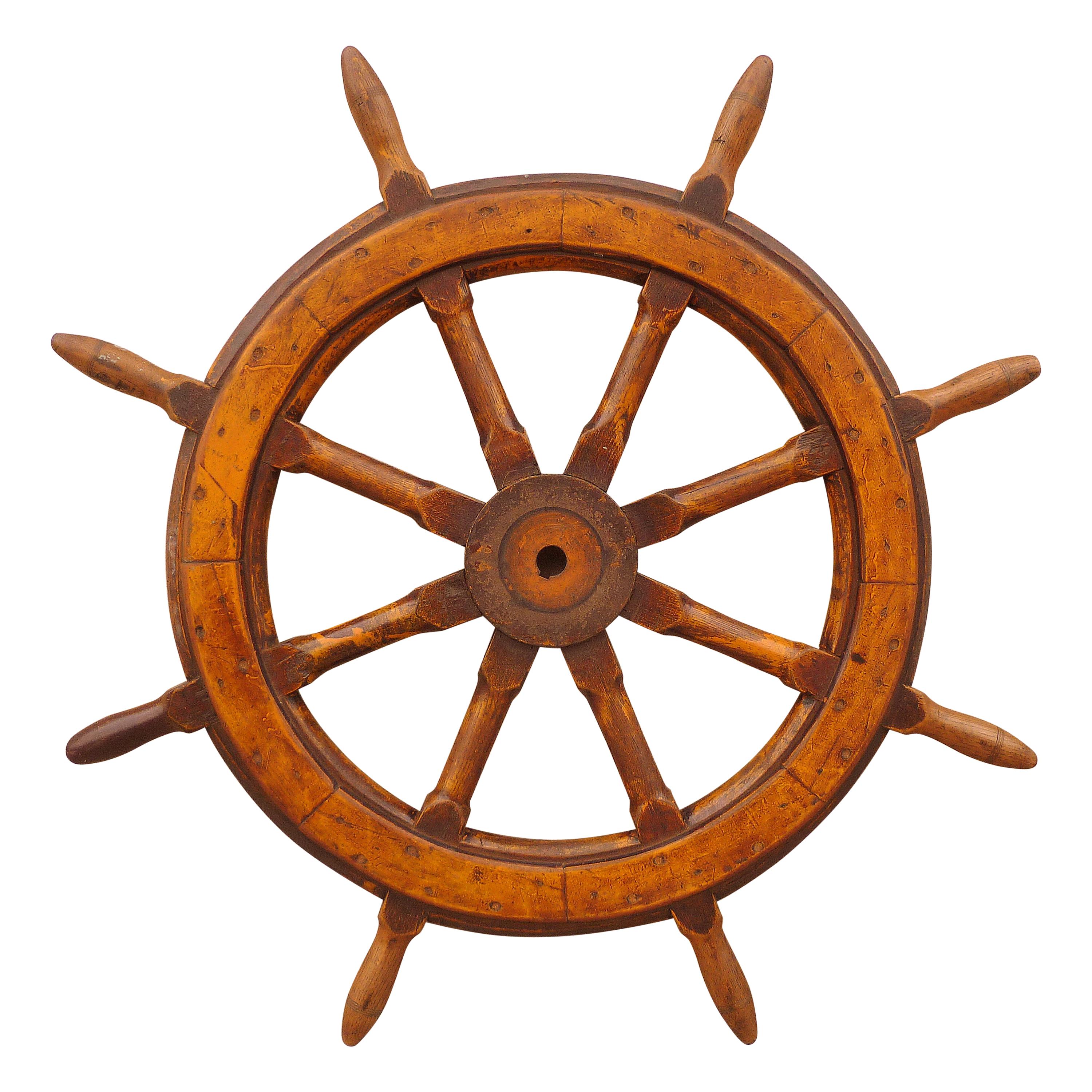 Antikes Schiffsgefäßgriff-Rad mit Griff im Angebot