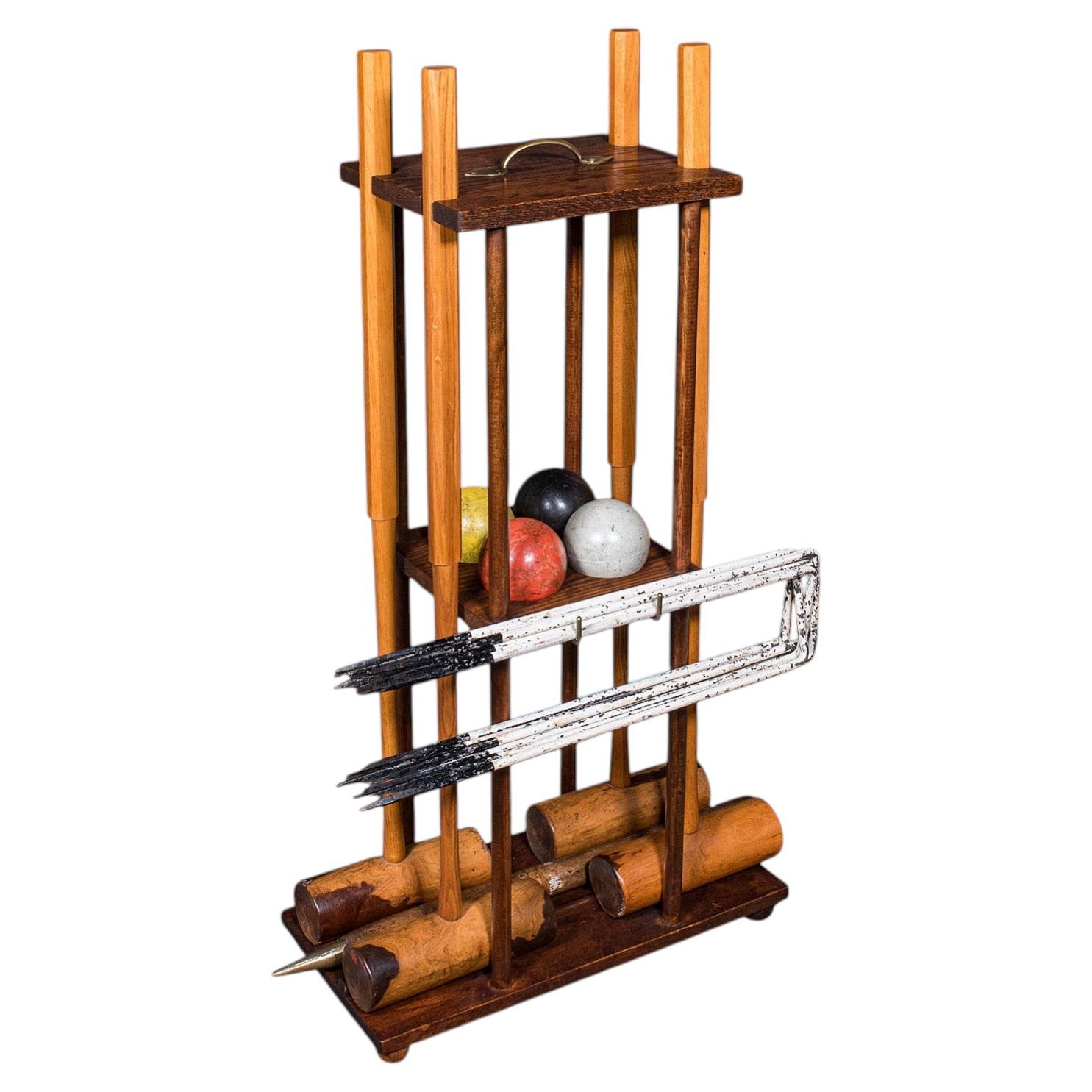 How do you clean a croquet set?