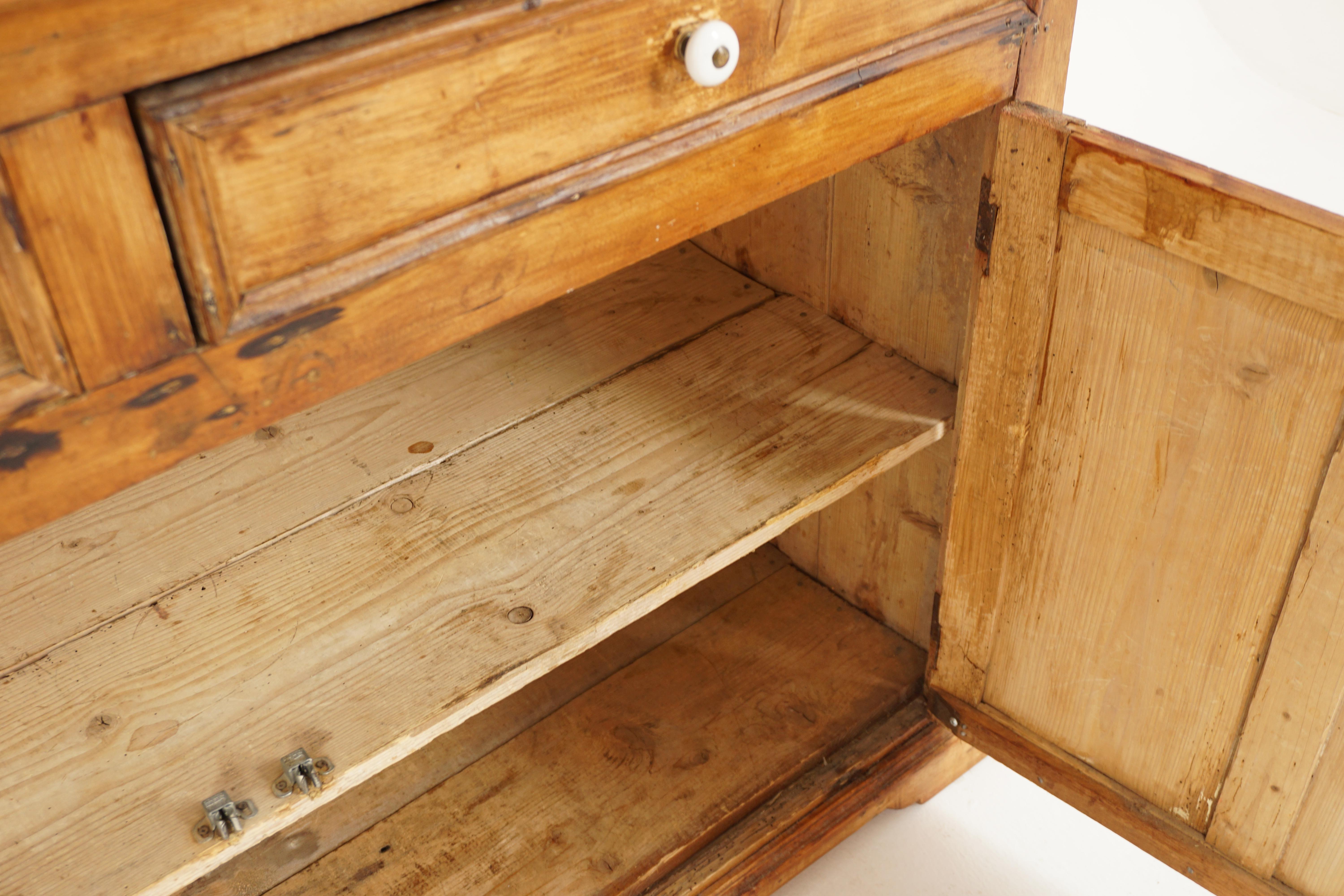 Scottish Antique Vict. Pine Farmhouse Welsh Dresser, Sideboard, Scotland 1870, H358