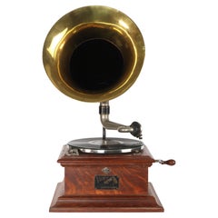 Antique Victor II Talking Machine Phonograph w Horn Wind Up