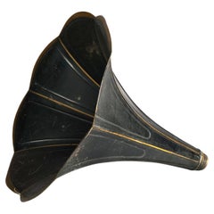 Vintage Victor Victrola Ebonized & Gilt Phonograph Horn Circa 1910