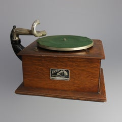 Antiker Victor Victrola IV Eichen-Phonograph 'Fehlendes Wiedergabegerät':: um 1900