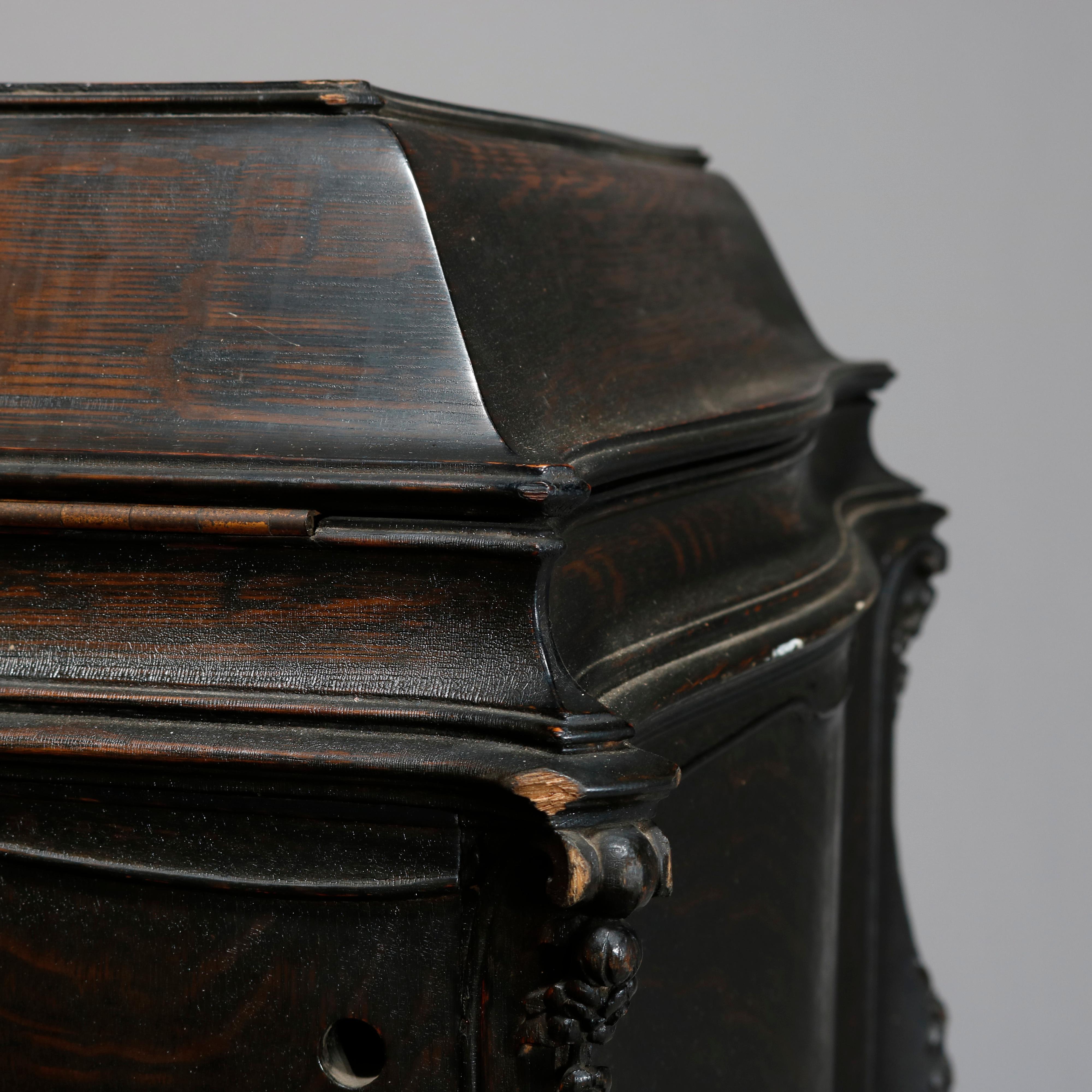 Antique Victor Victrola Louis XVI Style Oak Phonograph Case by Clark, circa 1910 5