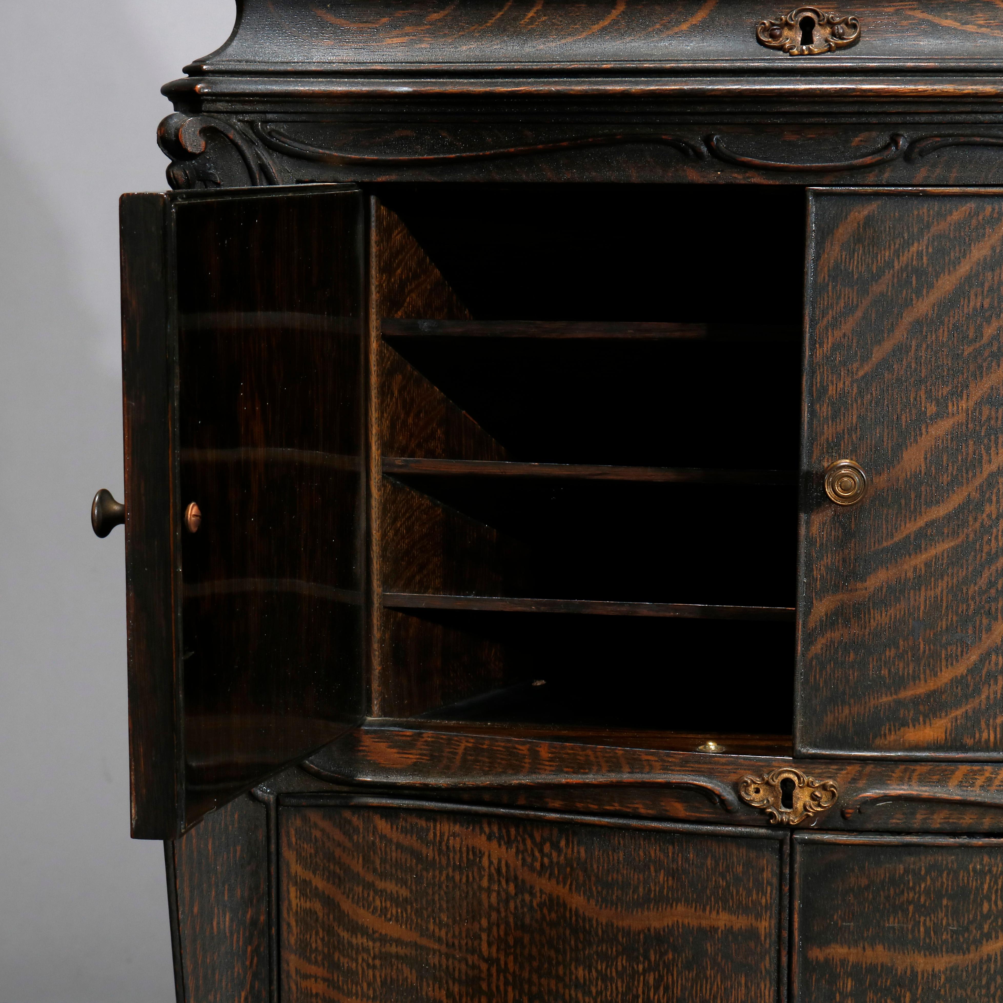 Antique Victor Victrola Louis XVI Style Oak Phonograph Case by Clark, circa 1910 1