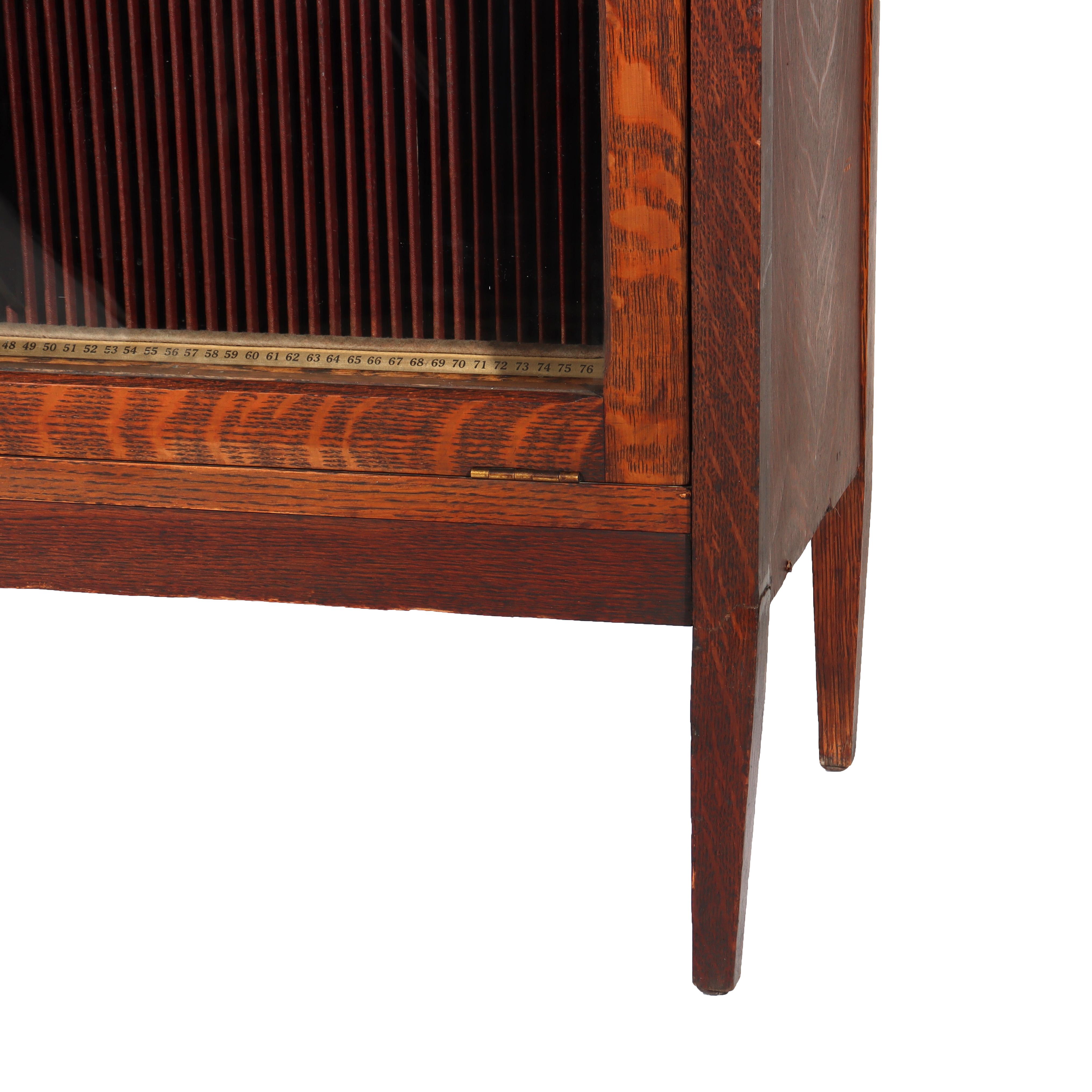 Antique Victor Victrola Oak 78RPM Record Storage Cabinet & 31 Records C1920 6