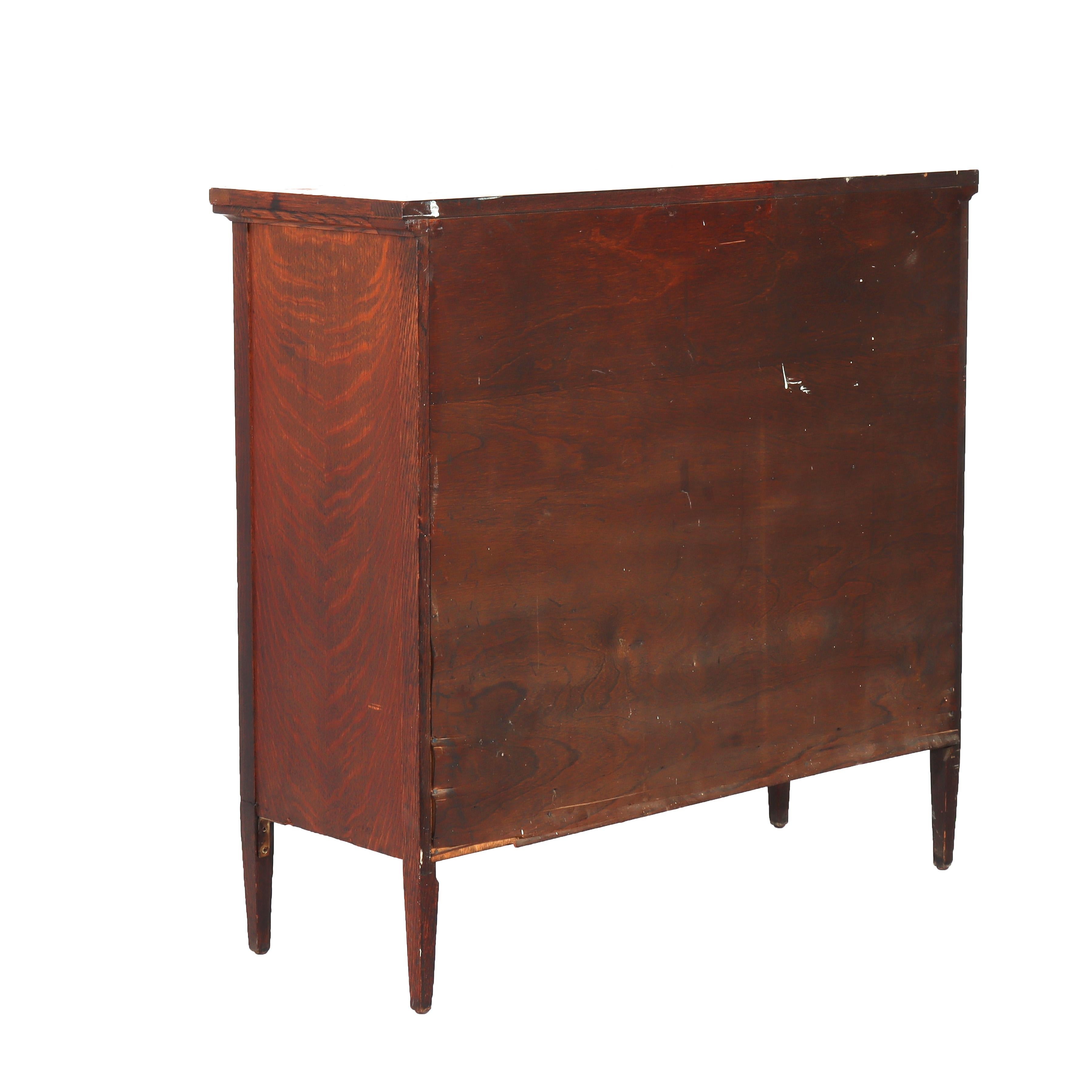 Antique Victor Victrola Oak 78RPM Record Storage Cabinet & 31 Records C1920 1