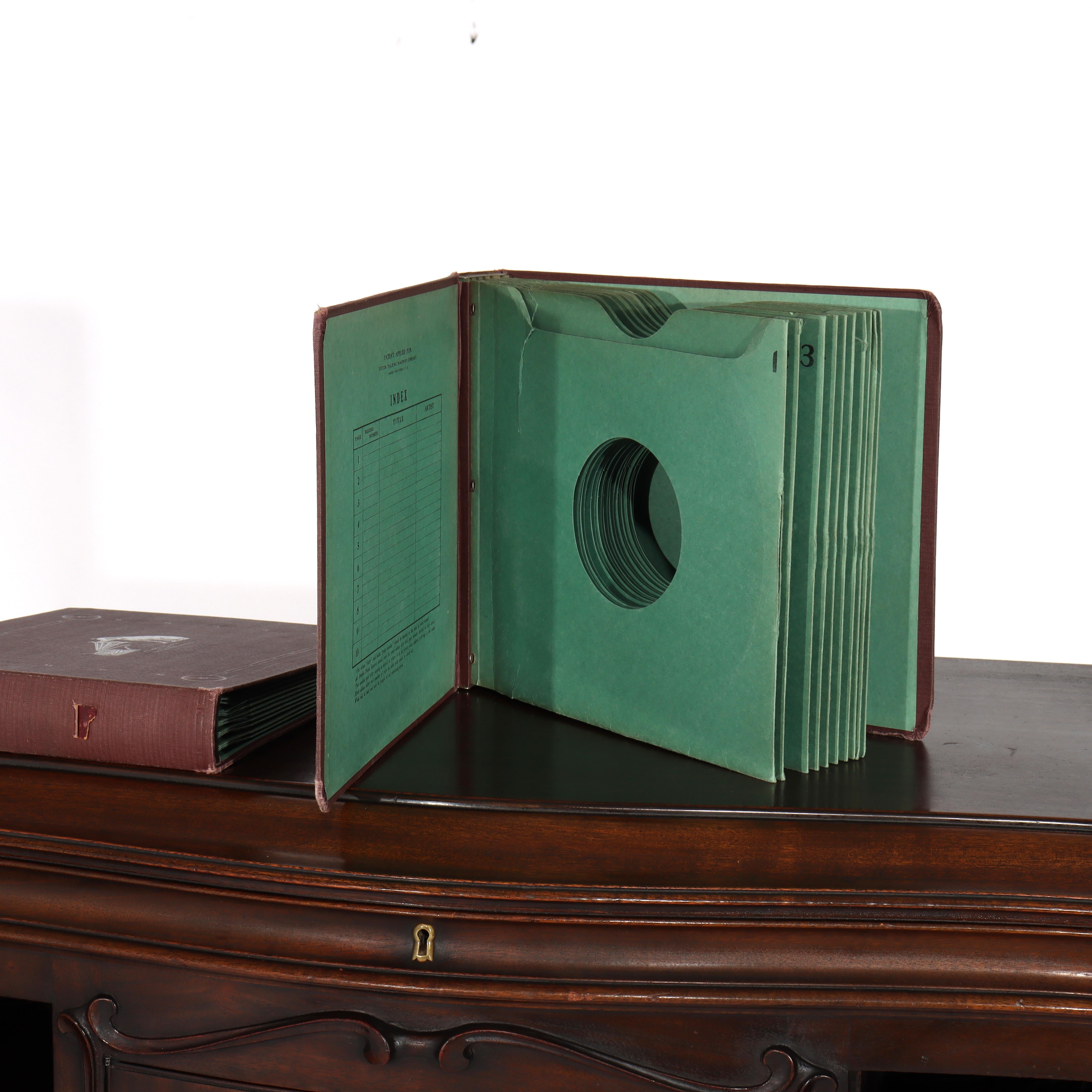 Antique Victor Victrola VV-230 Mahogany Phonograph Credenza Cabinet C1920 For Sale 9