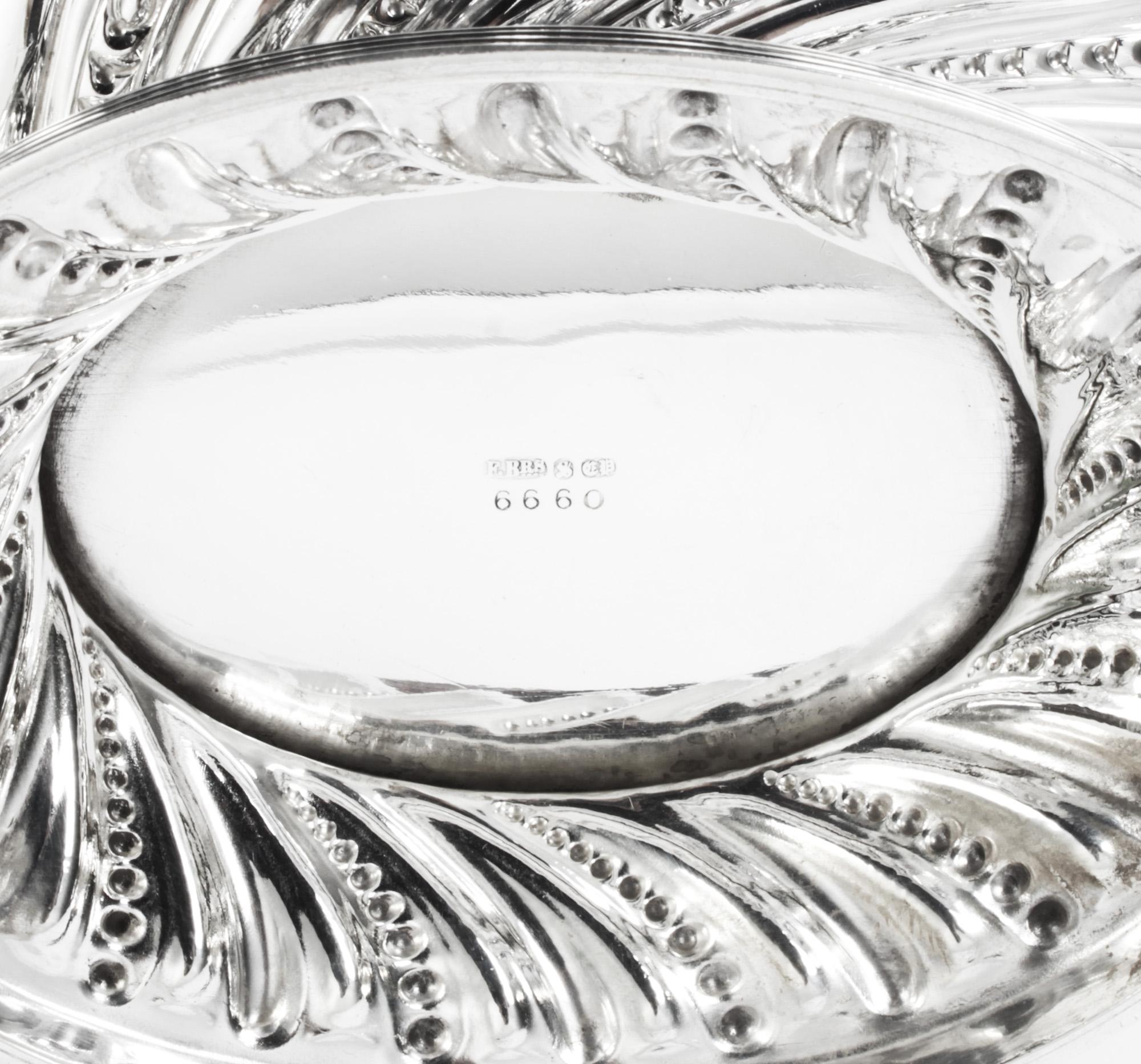 Late 19th Century Antique Victoria Silver Plated Punch Bowl Fenton Brothers Sheffield, 19th C