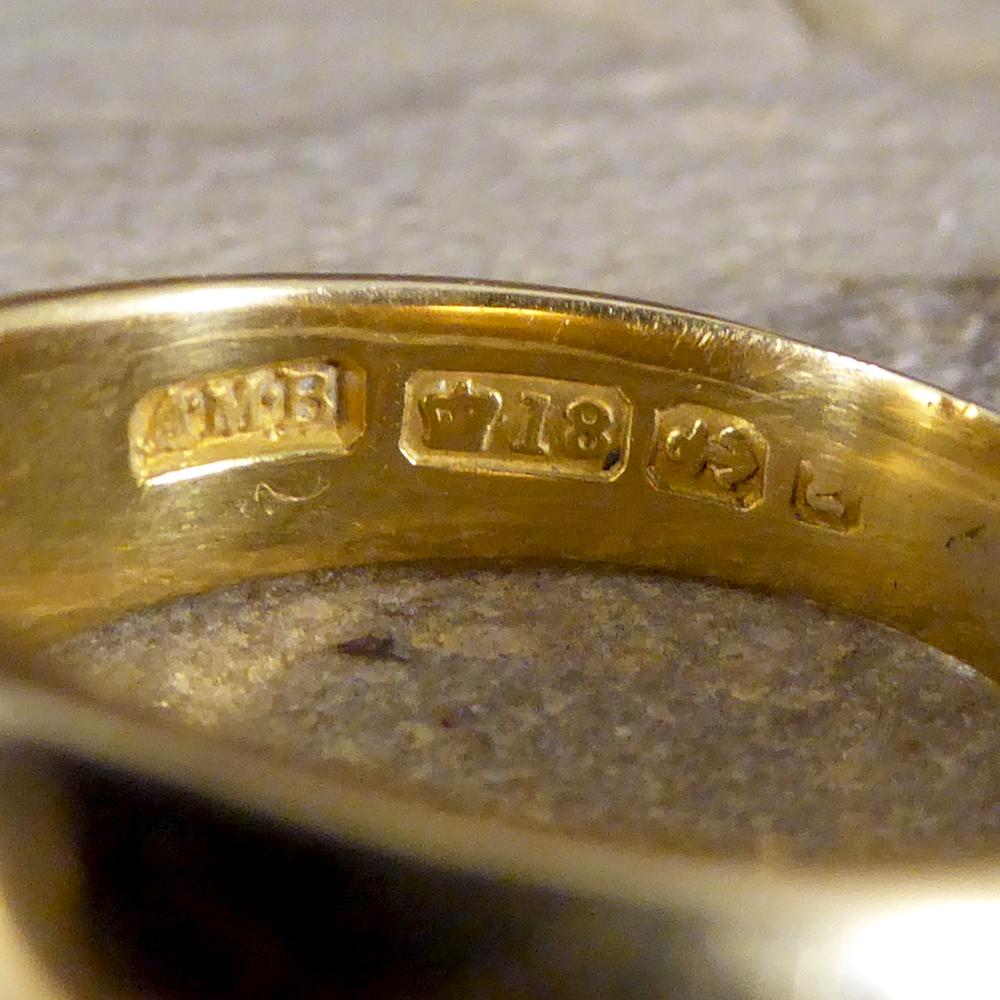Women's or Men's Antique Victorian 0.50 Carat Diamond Gypsy Set Ring in 18 Carat Yellow Gold