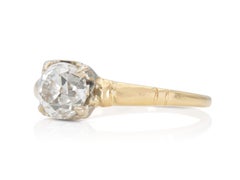 Antique Victorian 0.94 Carat Old European Cut Diamond Engagement Ring