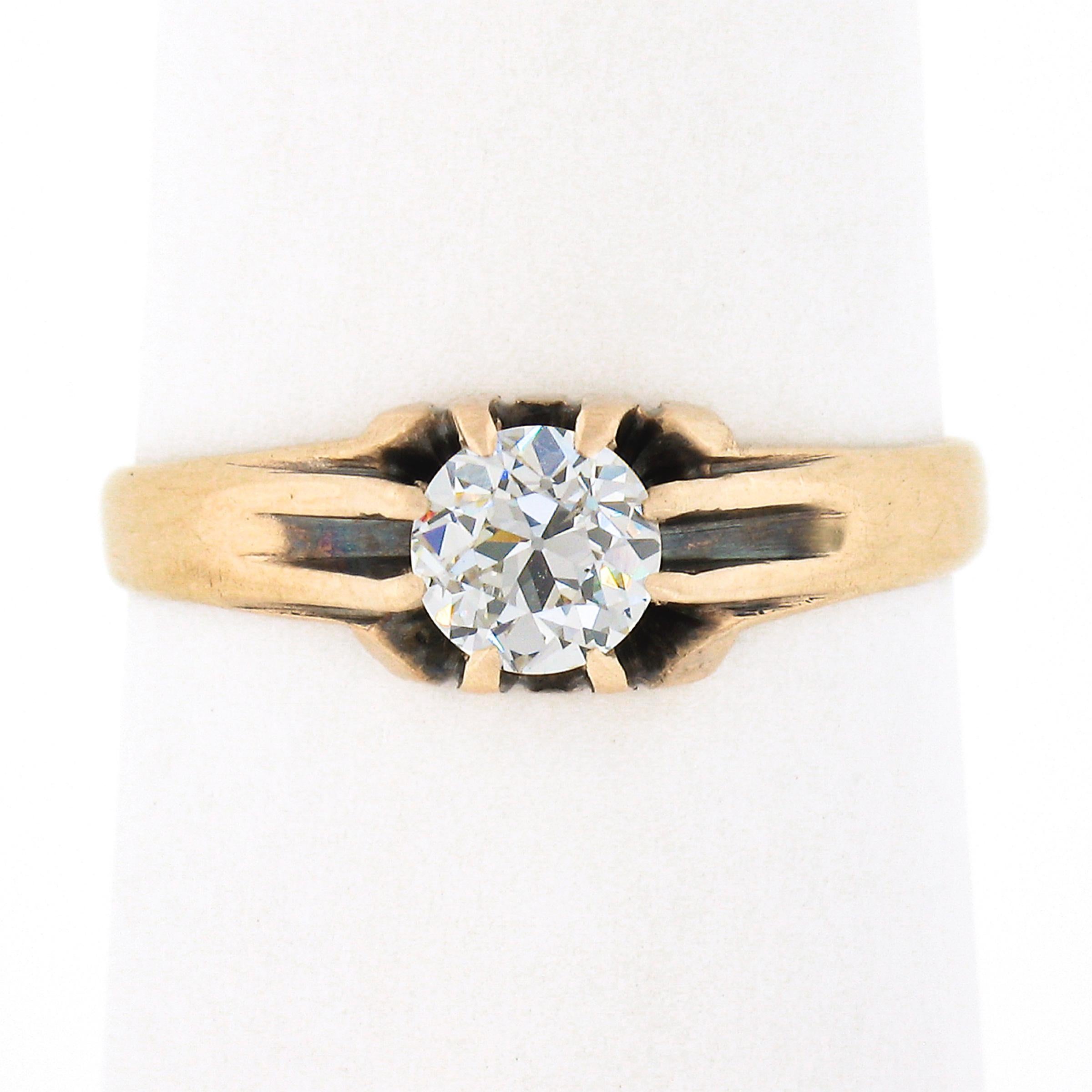 victorian diamond engagement solitaire ring 10k gold
