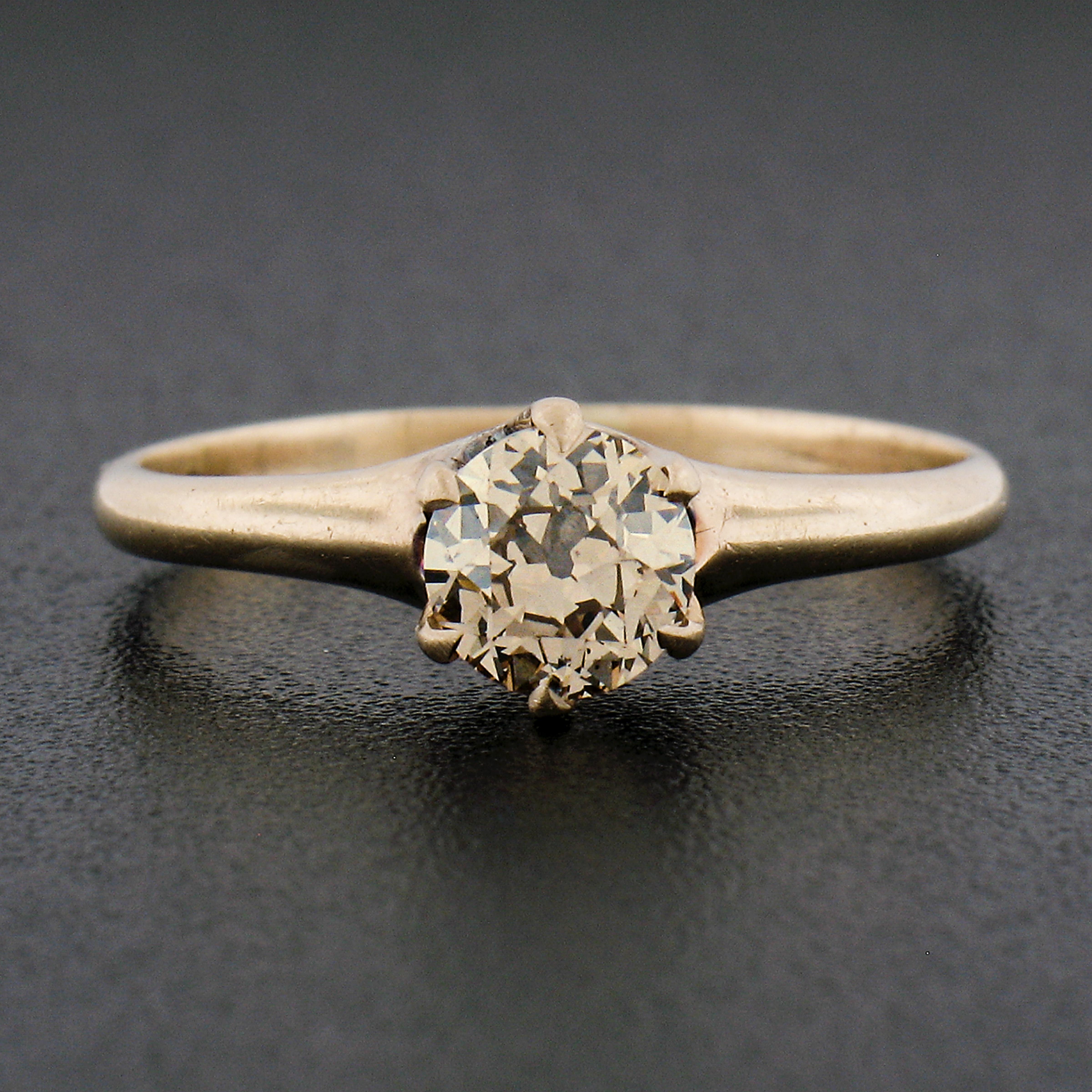 victorian diamond engagement solitaire ring 10k gold