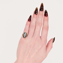 Antique Victorian 10K Gold, & Black Agate or Onyx Cameo Ring