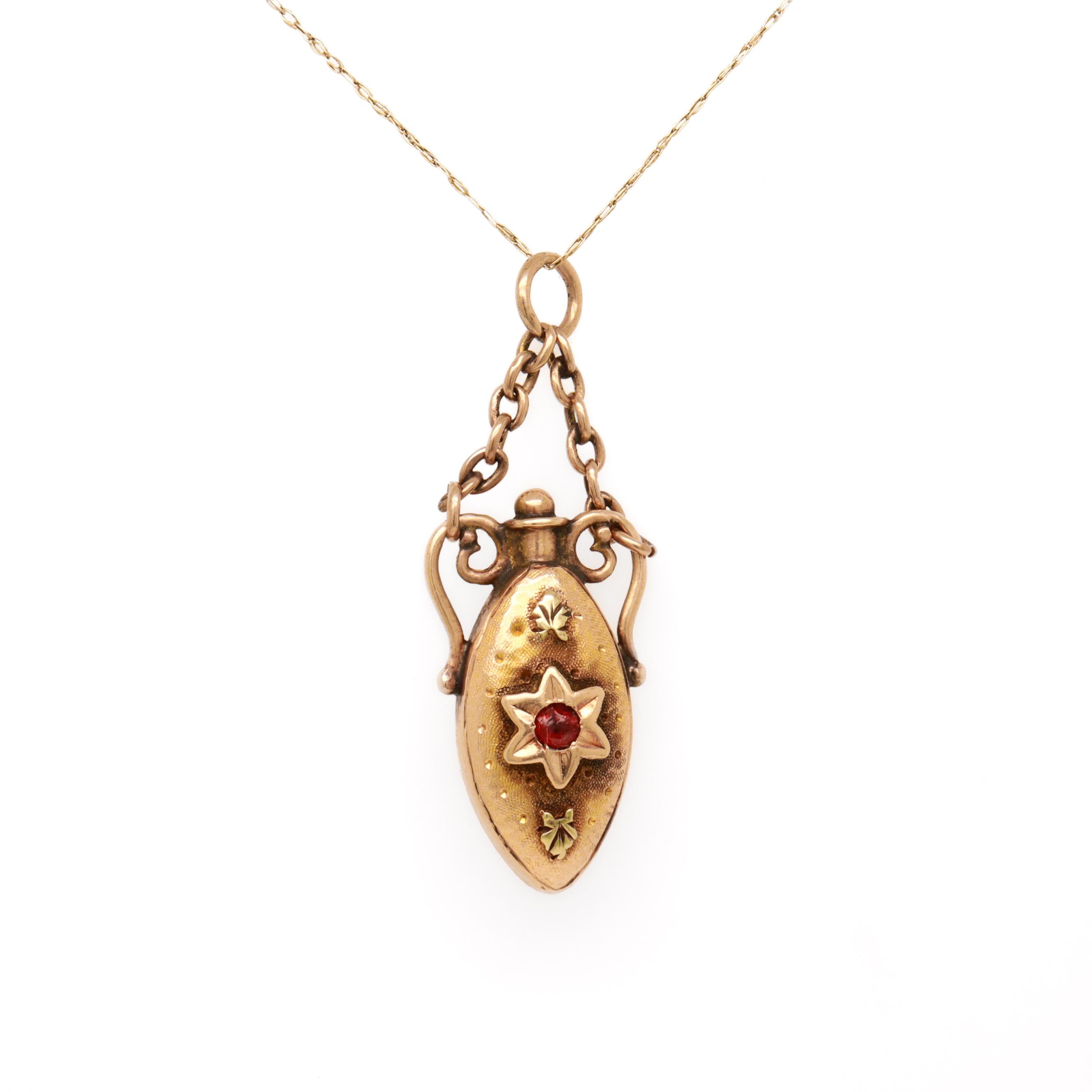 Antike viktorianische 10K Gold Parfümflasche Charme für ein Armband im Zustand „Gut“ im Angebot in Philadelphia, PA