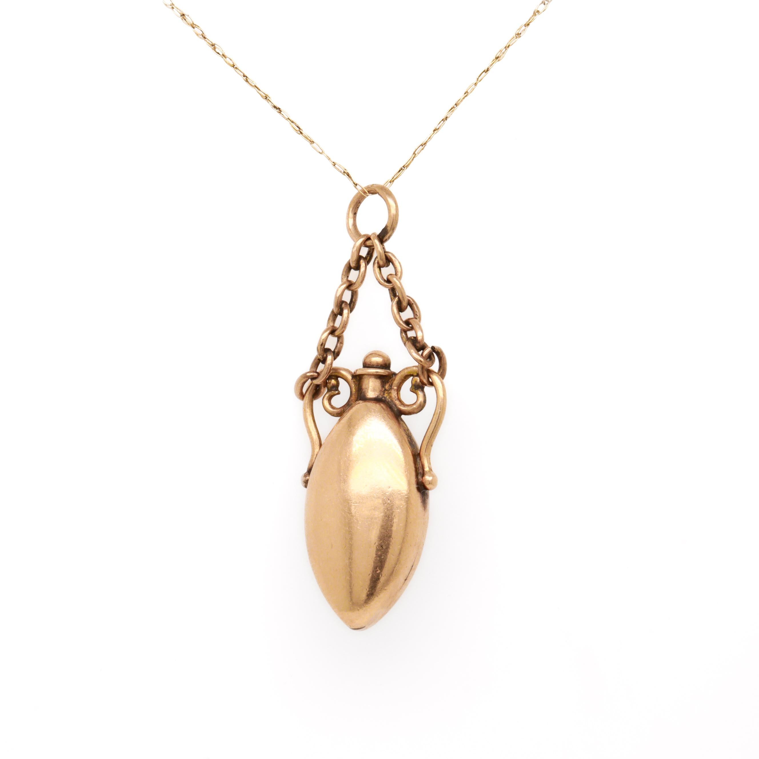 Antike viktorianische 10K Gold Parfümflasche Charme für ein Armband Damen im Angebot