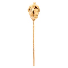 Antique Victorian 10K Yellow Gold Knot Stickpin