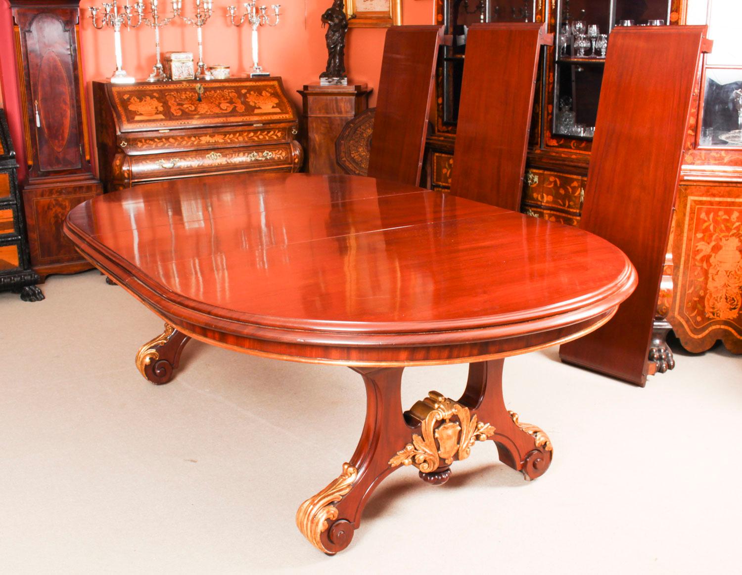Antique Victorian Mahogany Twin Base Extending Dining Table, 19th C For Sale 2