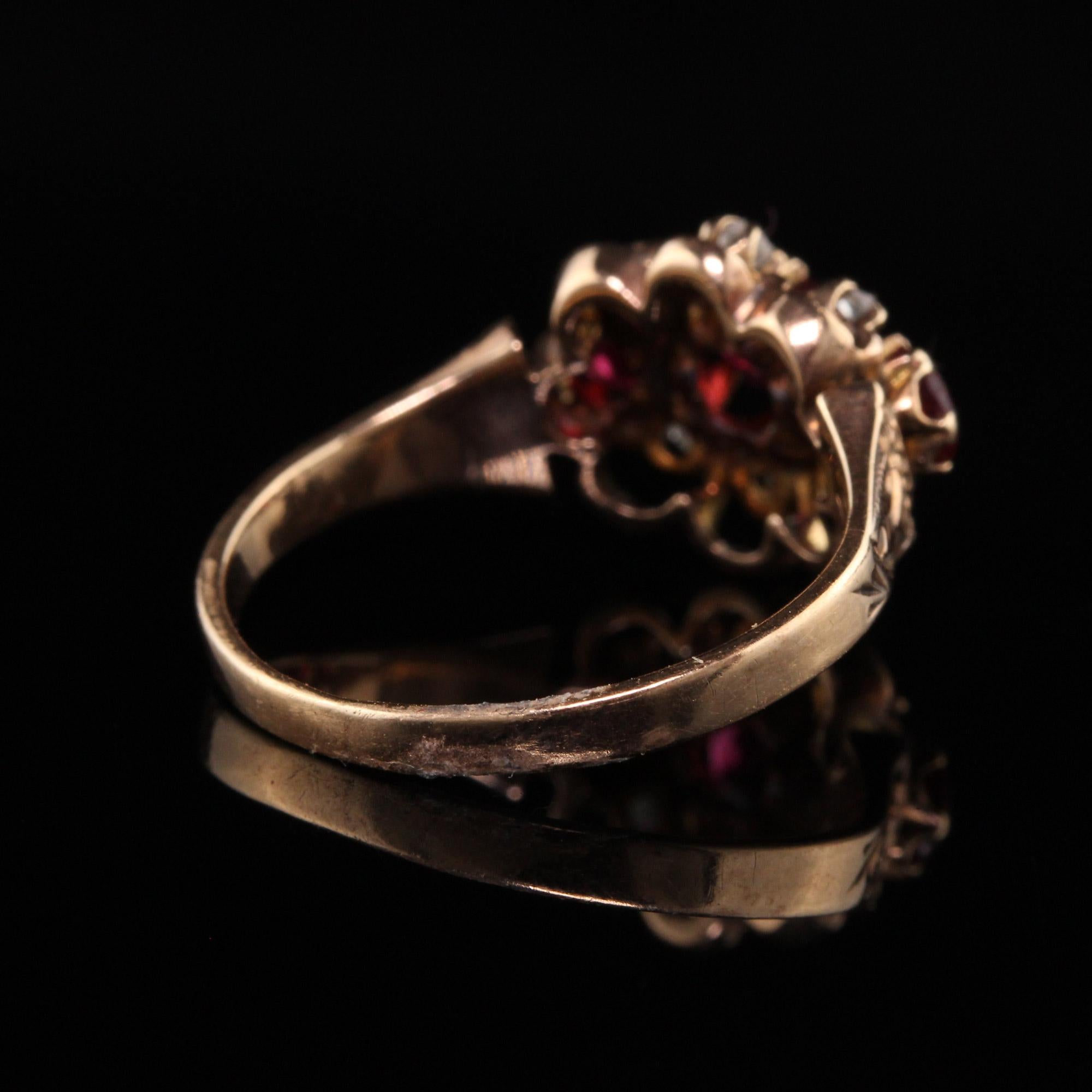antique rose gold ruby ring