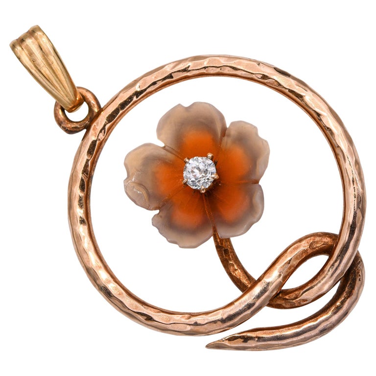 Carved Flower Necklace 254 For Sale on 1stDibs carved flower