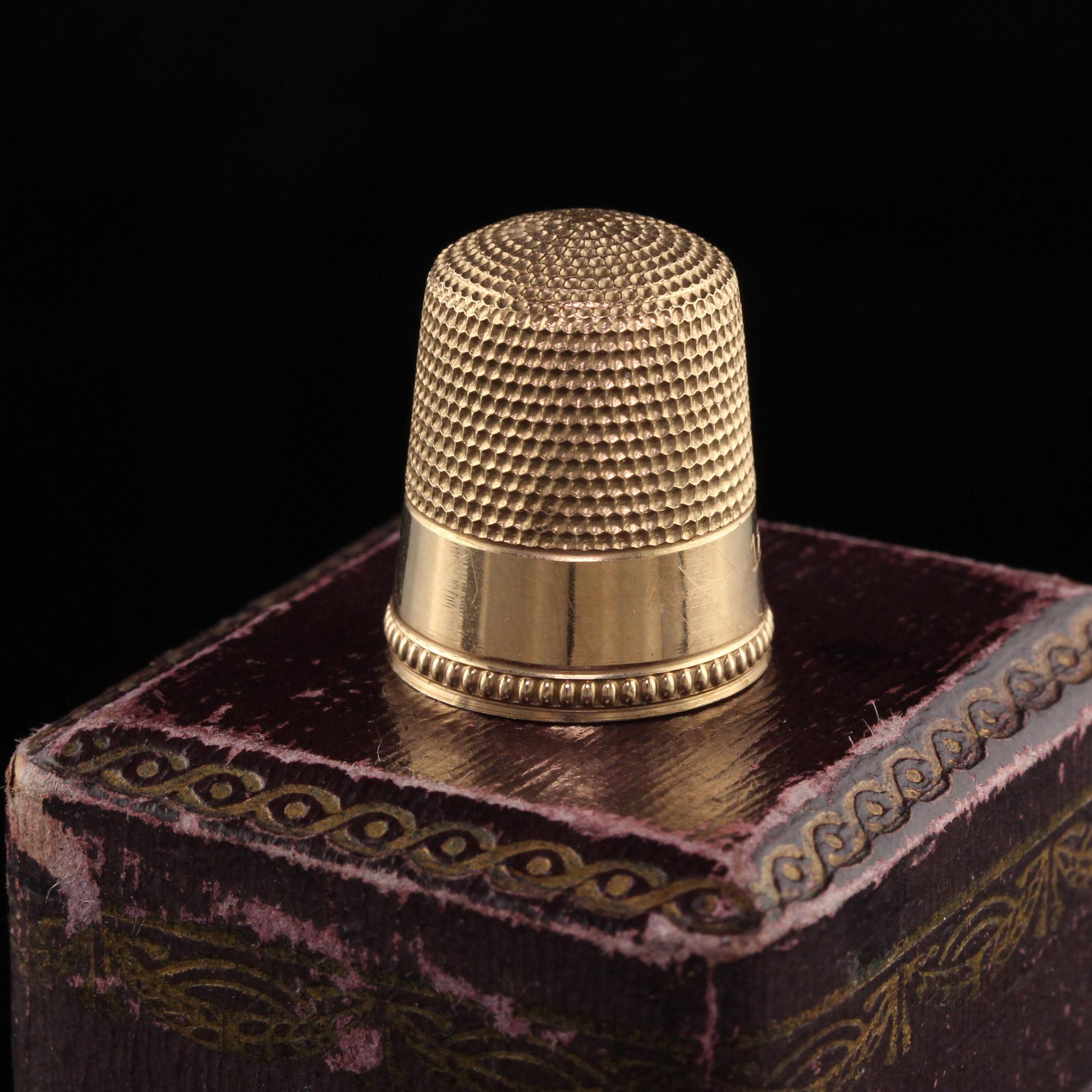 antique gold thimble