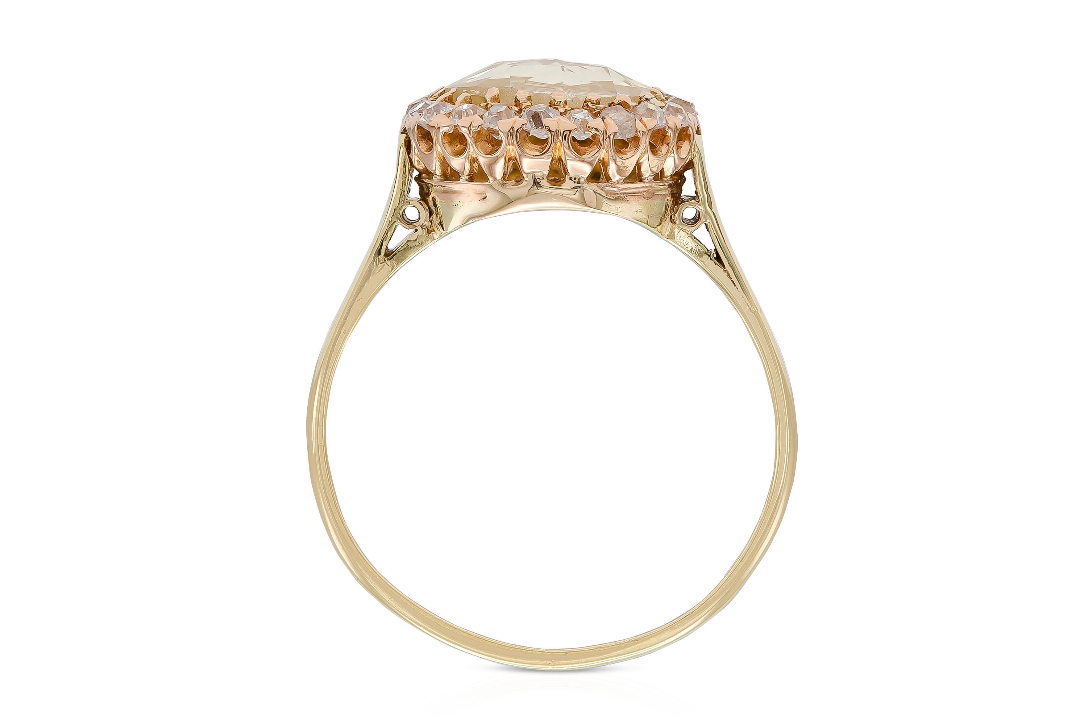 Women's Antique Victorian 1.36 Carat Rose Cut Diamond Ring For Sale