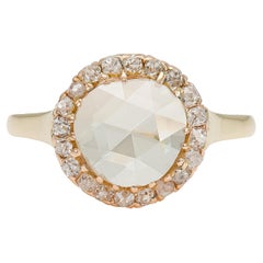 Antique Victorian 1.36 Carat Rose Cut Diamond Ring