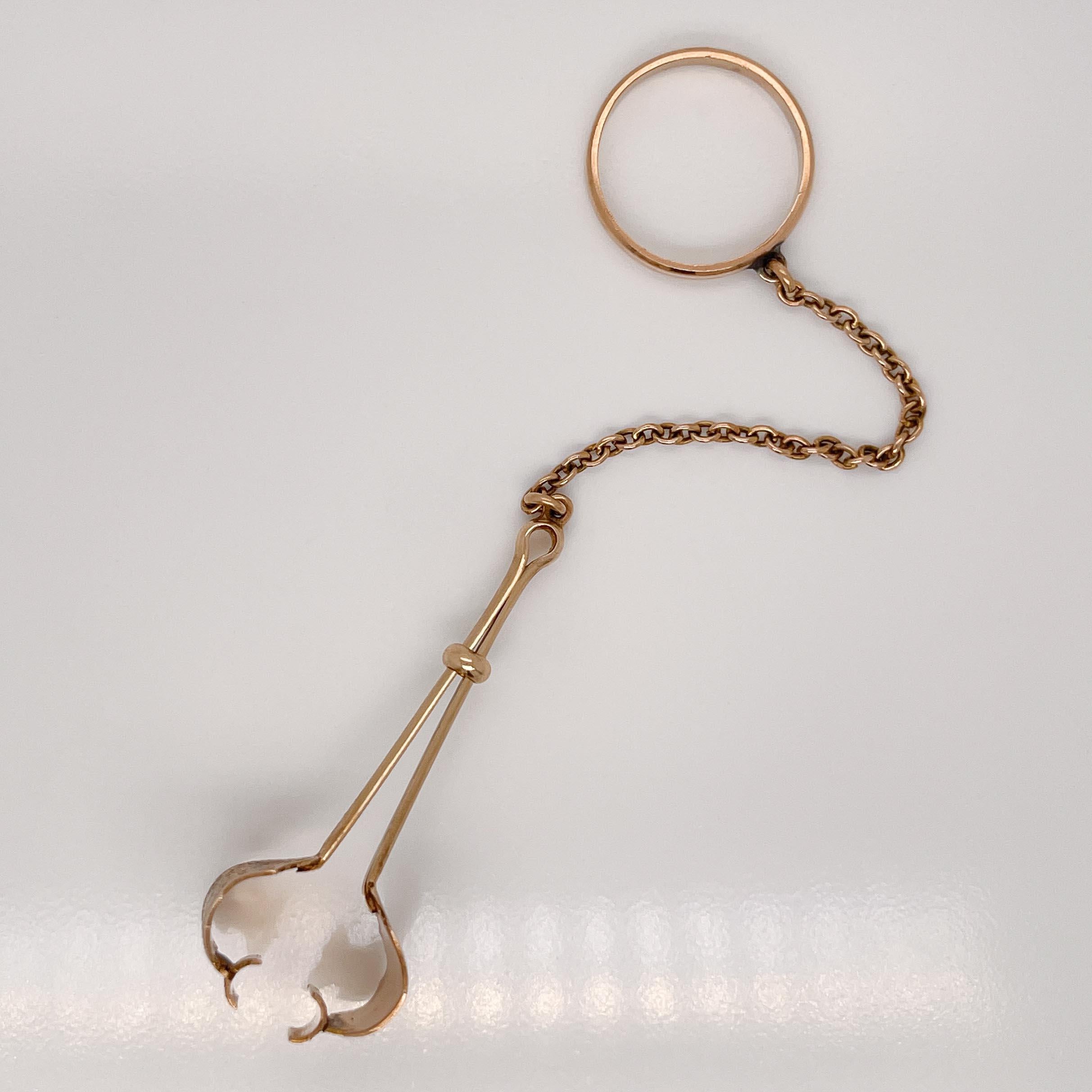 Antiguo pañuelo victoriano de oro de 14 quilates y esmaltado en Bueno estado para la venta en Philadelphia, PA