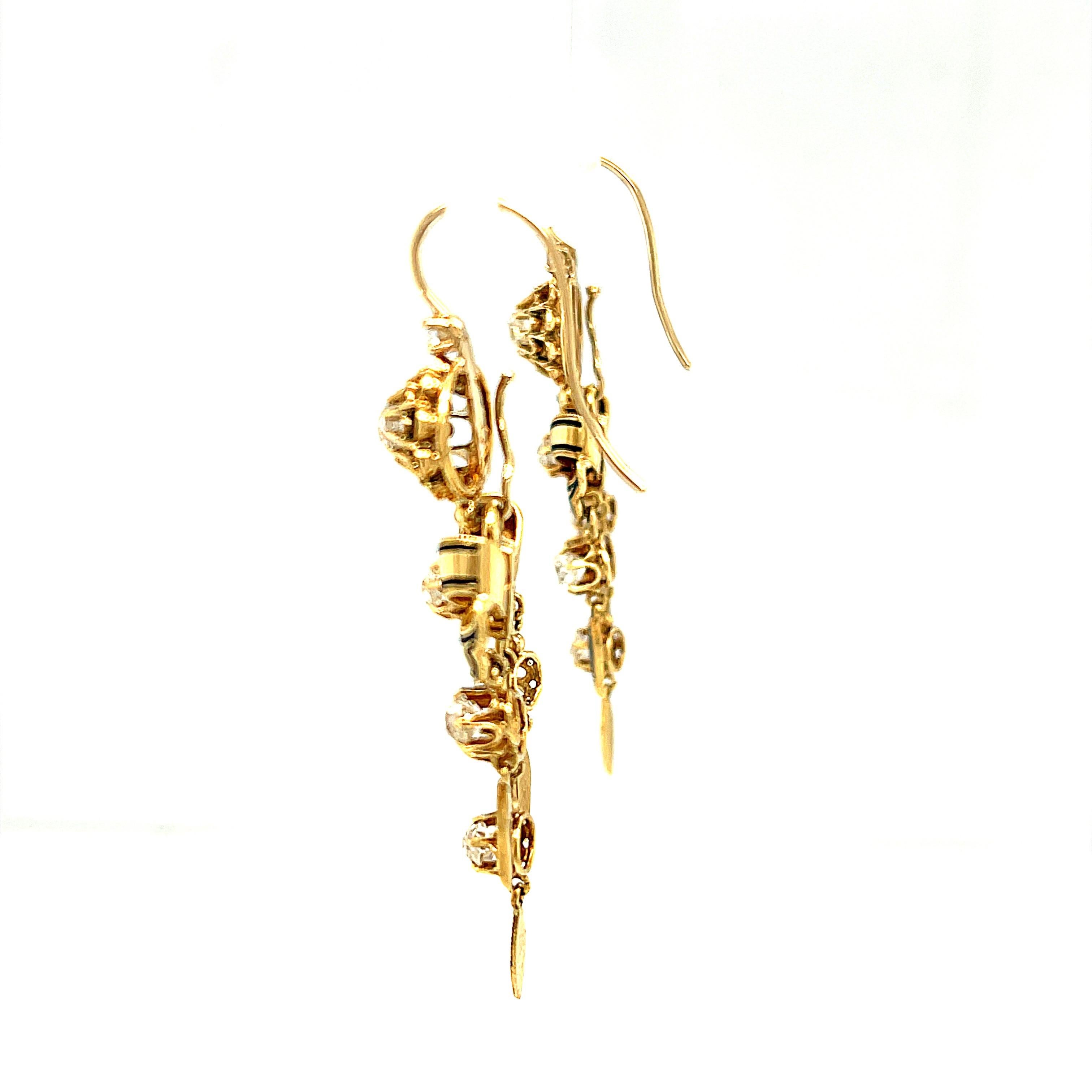 14 karat gold chandelier earrings