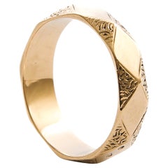 Antique Victorian 14 Karat Gold Textured Pinkie Band Ring