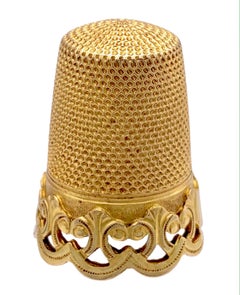 Antique Victorian 14 Karat Gold Thimble Heart