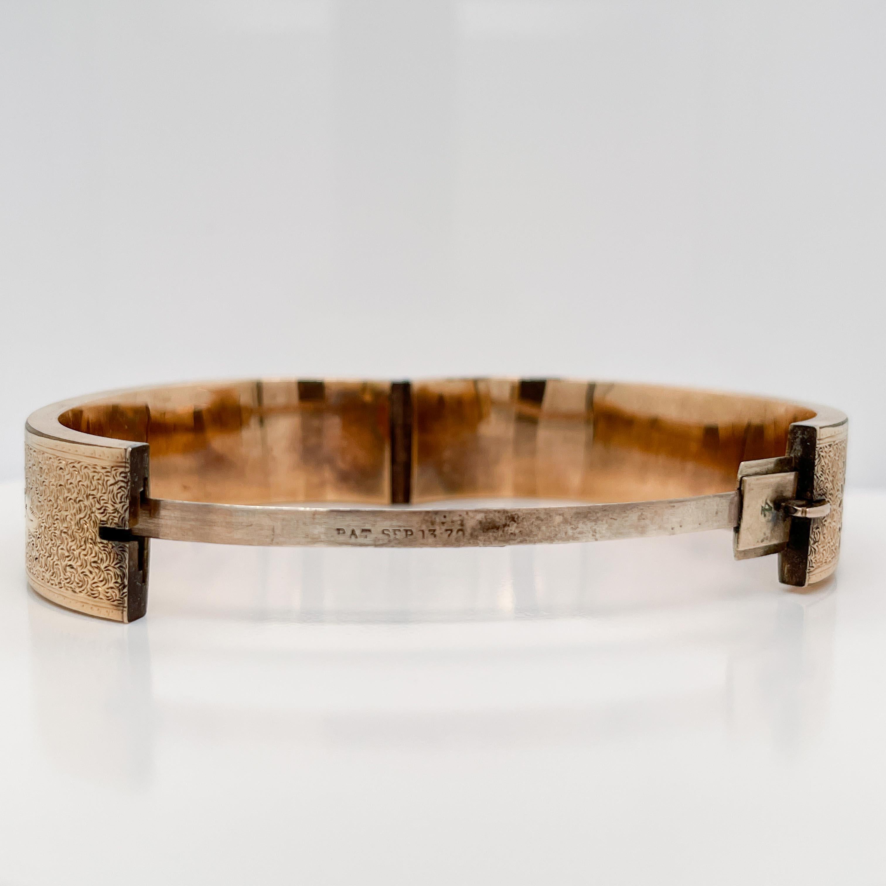 Antikes viktorianisches Trauerarmband aus 14 Karat Gold und schwarzer Emaille 5