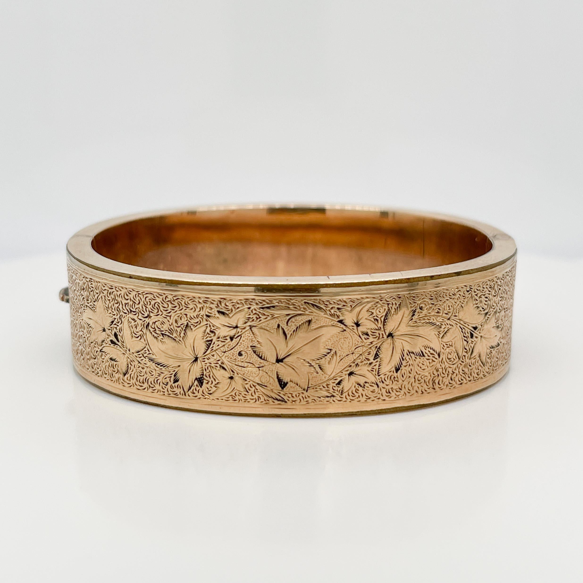 Antikes viktorianisches Trauerarmband aus 14 Karat Gold und schwarzer Emaille im Zustand „Gut“ in Philadelphia, PA