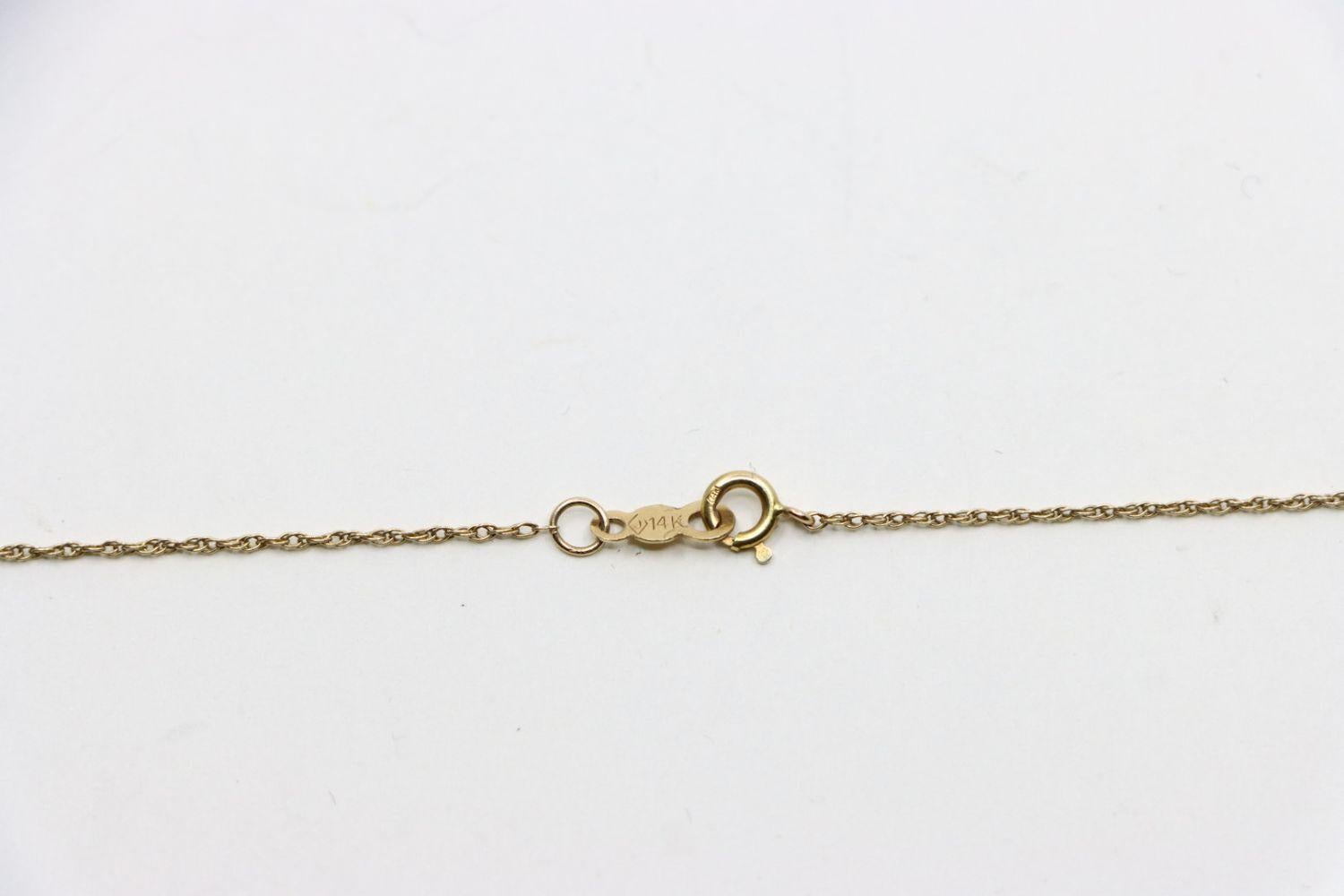 Antique Victorian 14K Gold Black Onyx Pendant Necklace For Sale 4