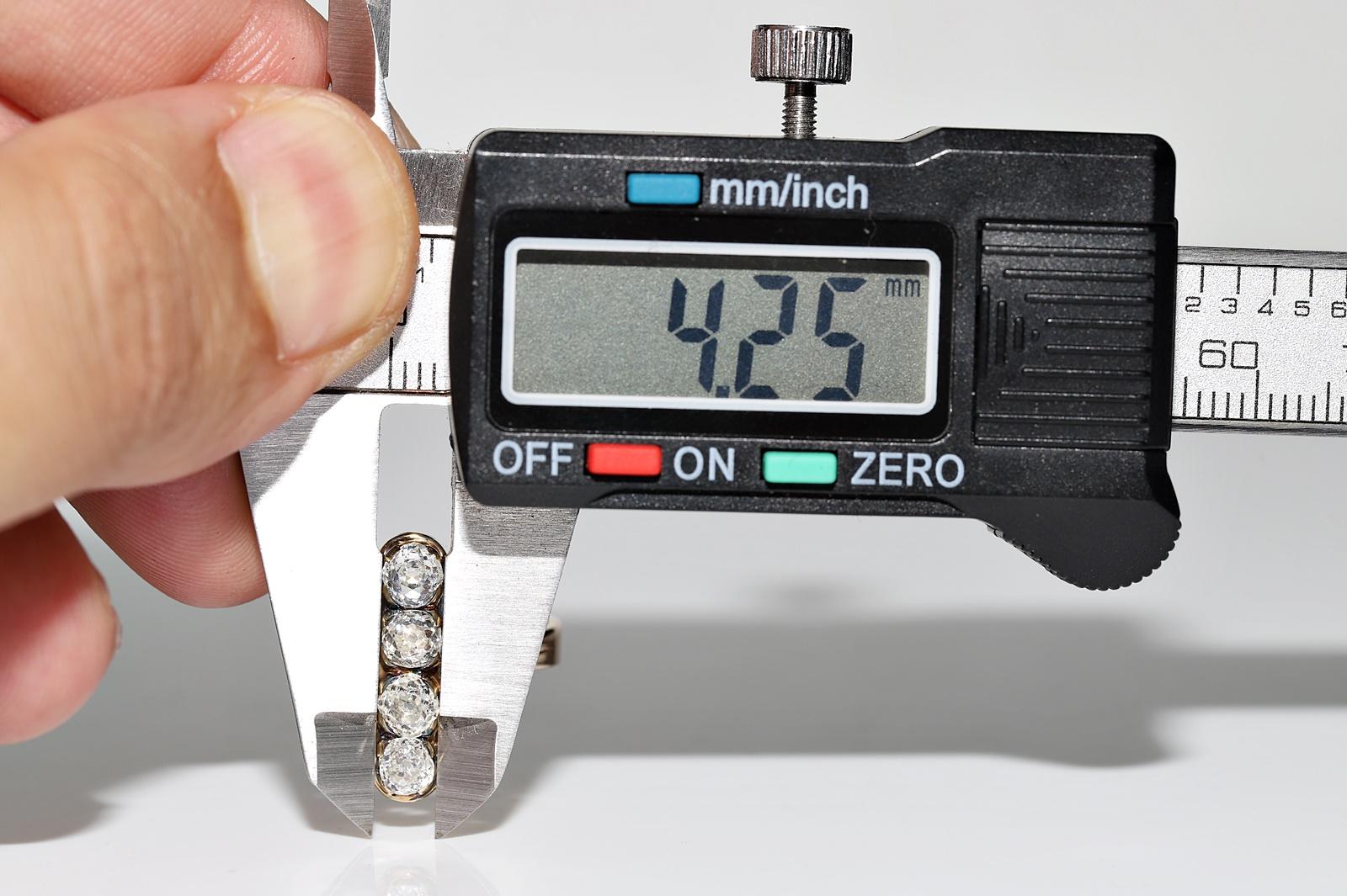 Antiker viktorianischer 14k Goldring mit natürlichem Diamanten im Altschliff, um 1900 im Angebot 11