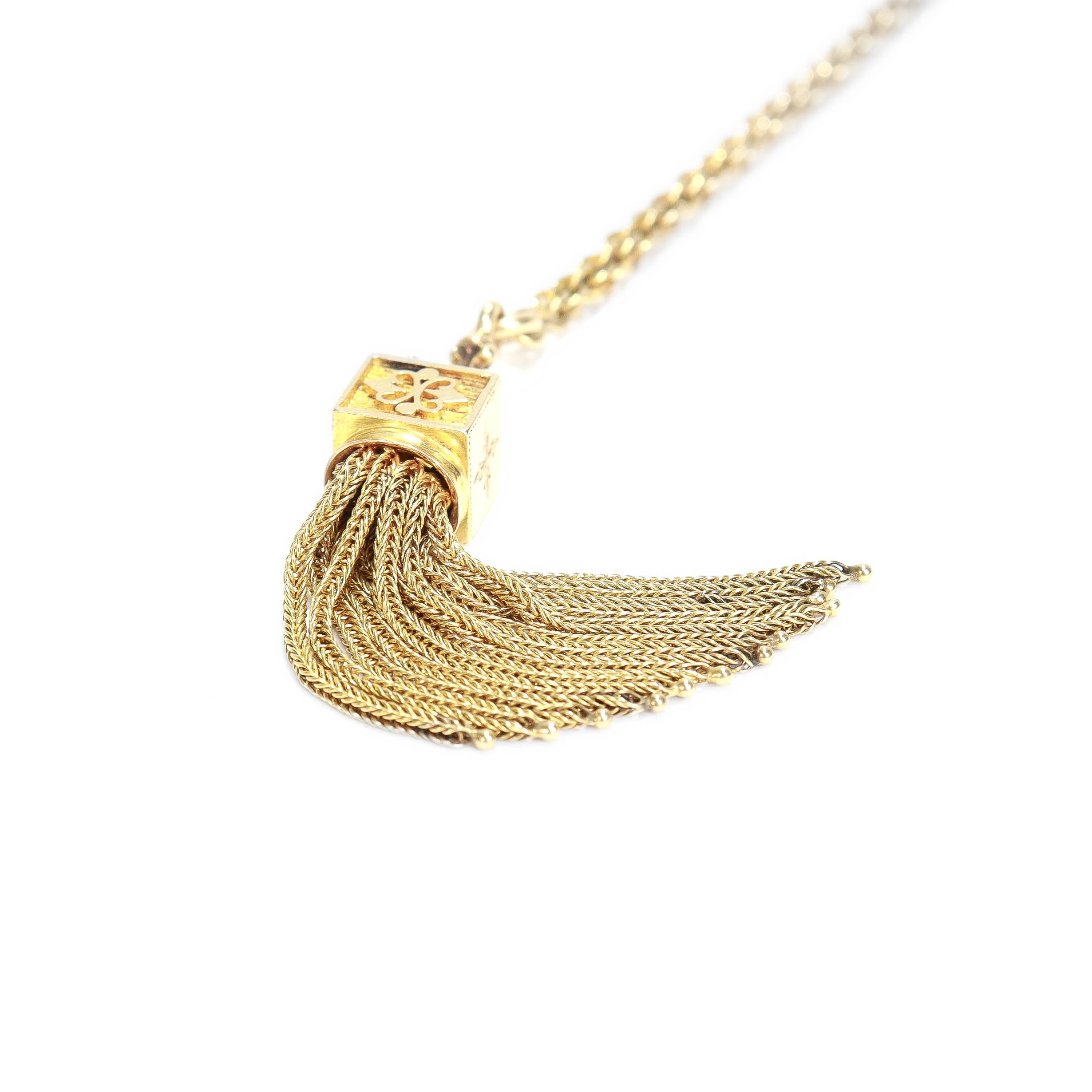 Antica collana vittoriana con catena Leontine in oro 14k e scivolo rettangolare in vendita 13