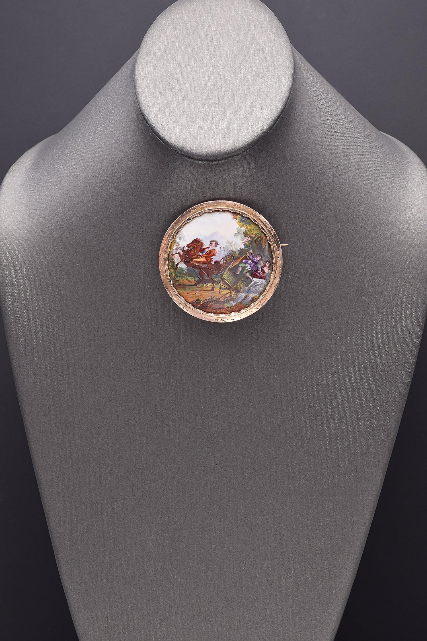 Weight: 29.7 Grams
Material: Porcelain
Measurements: 56.5 x 56.8 mm
Hallmark: 14K Gold

Item #: BR-624-020222-20