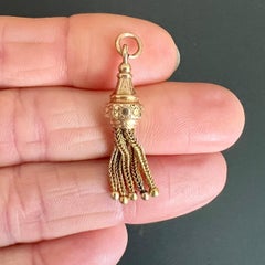 Antique Victorian 14K Gold Tassel Pendant, Circa 1880