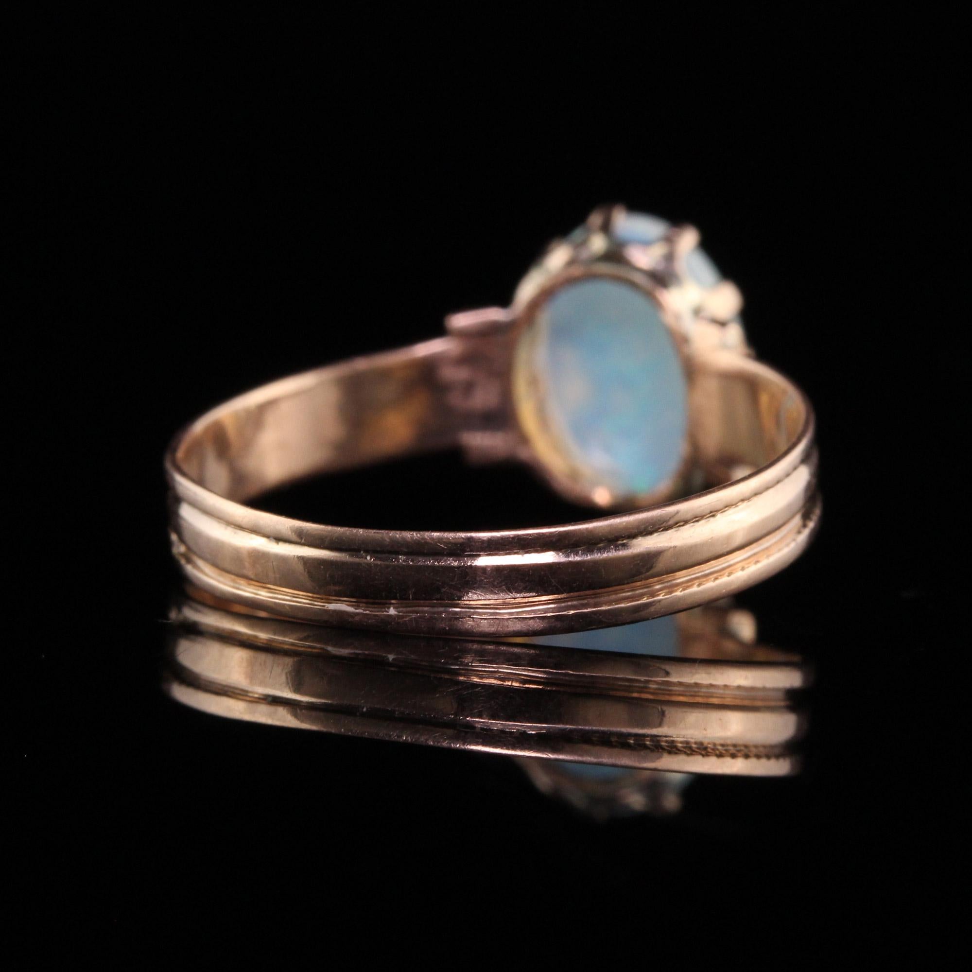 opal engagement rings rose gold