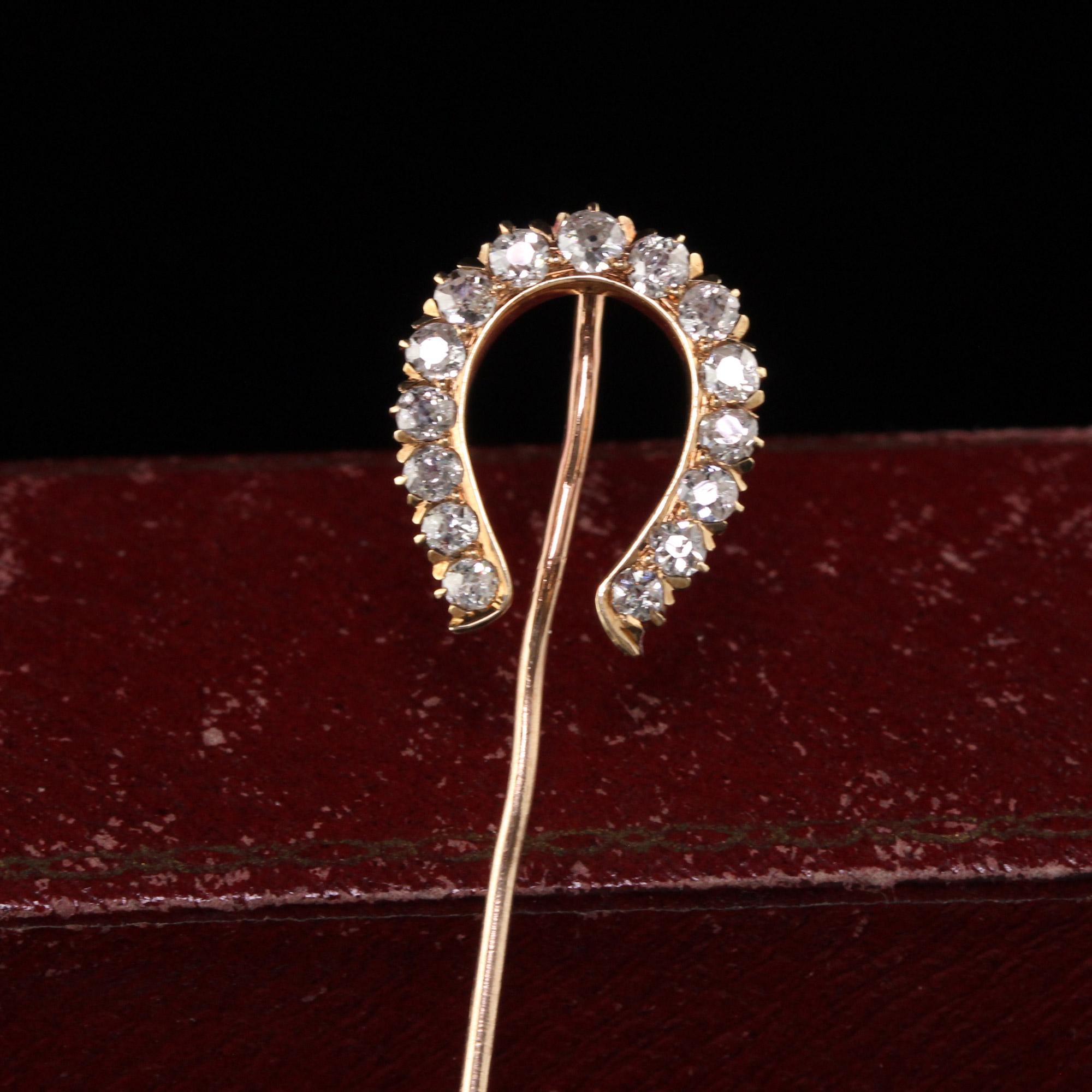 diamond horseshoe pin